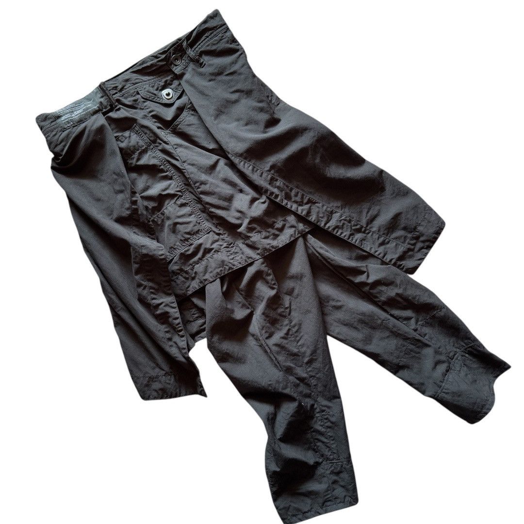 Japanese Brand × Julius Julius_7 ‘Ghost’ Black Wrap Skirt Pants Size US 30 / EU 46 - 2 Thumbnail