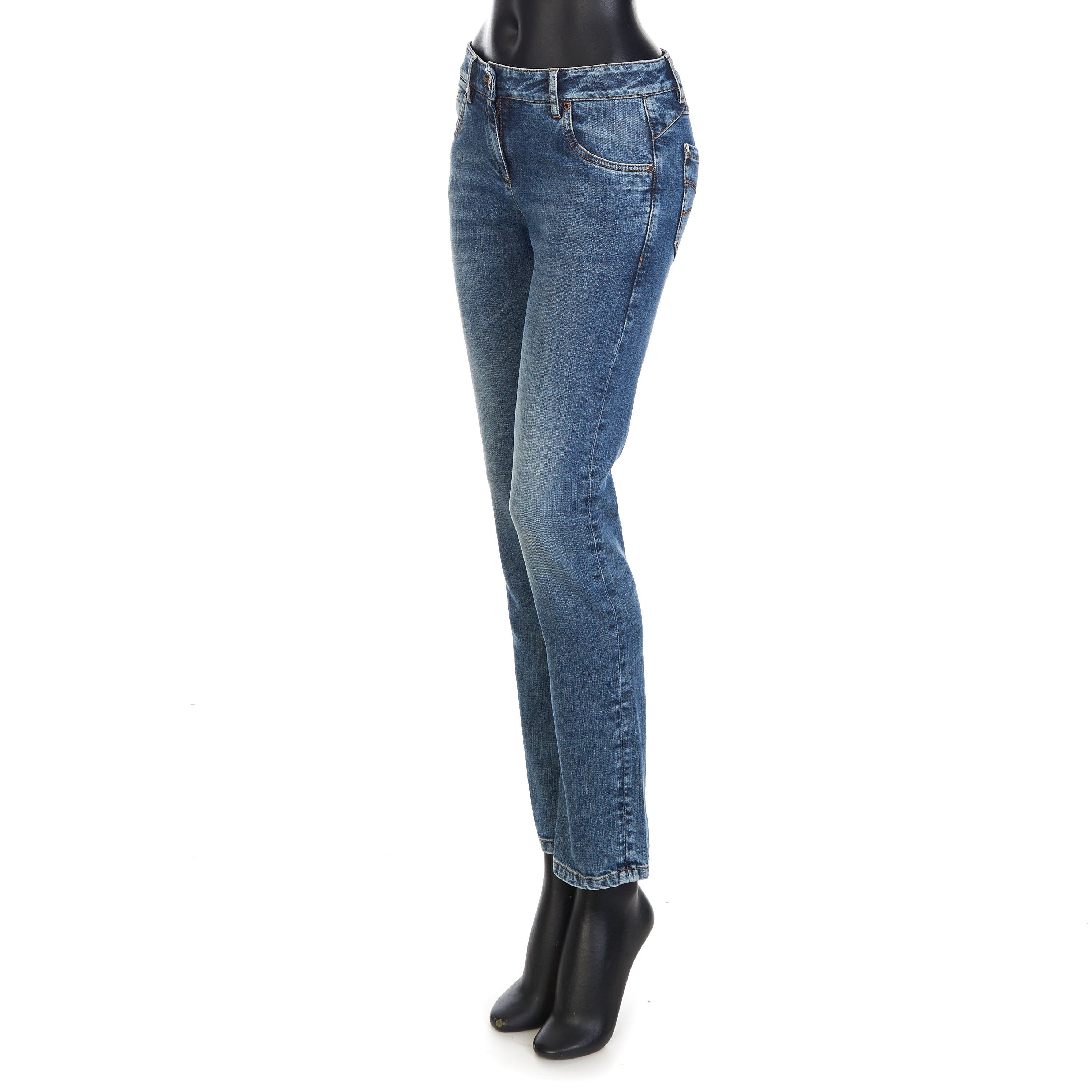 Brunello Cucinelli Blue Comfort Denim Five- Pocket Trousers Size 28" / US 6 / IT 42 - 2 Thumbnail