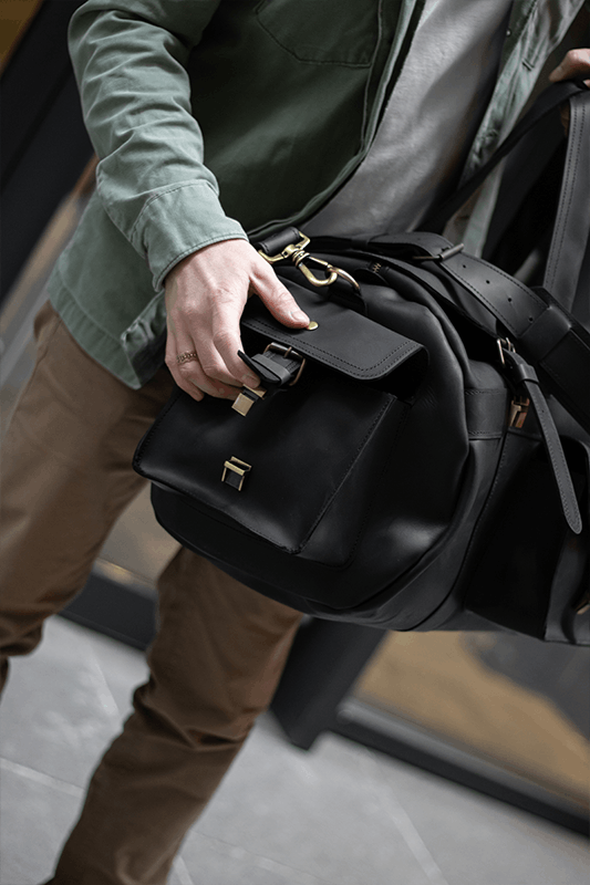 Handmade Leather travel bag "BISON" Size ONE SIZE - 4 Thumbnail