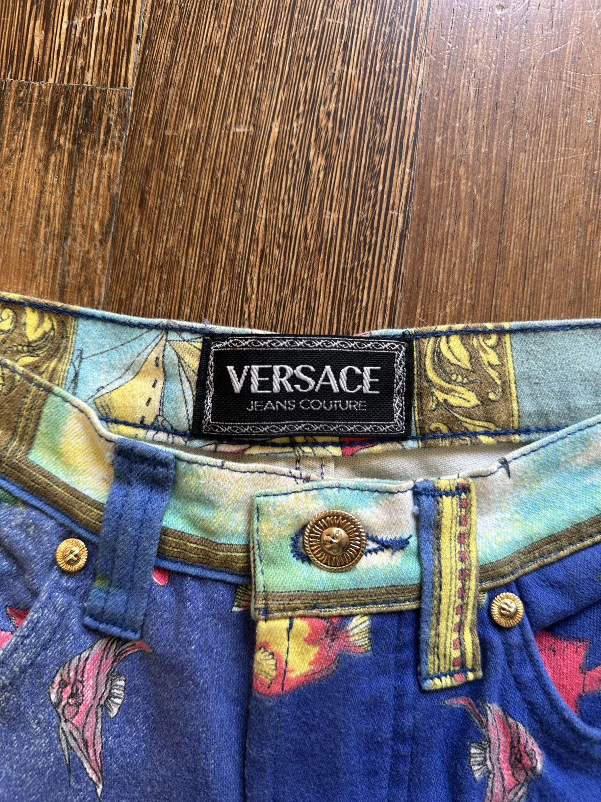 Versace Versace Jeans Couture Vintage Printed Denim Size 30" / US 8 / IT 44 - 3 Thumbnail