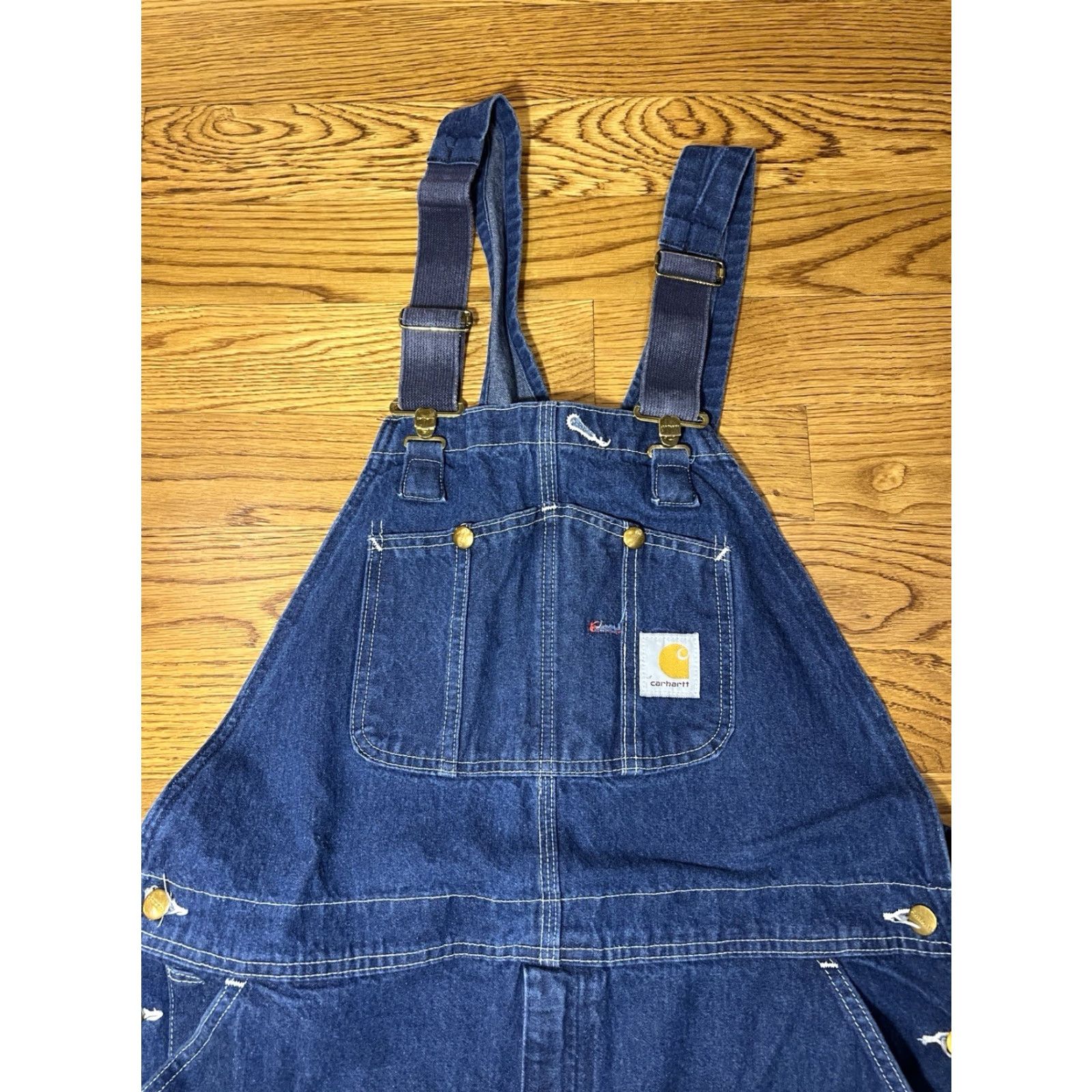 Carhartt VINTAGE Carhartt Overalls Men 42 x 32 Denim Workwear 90s Blue 5-Pocket Button Closure Jeans Regular Fit Mens Size US 42 / EU 58 - 2 Thumbnail
