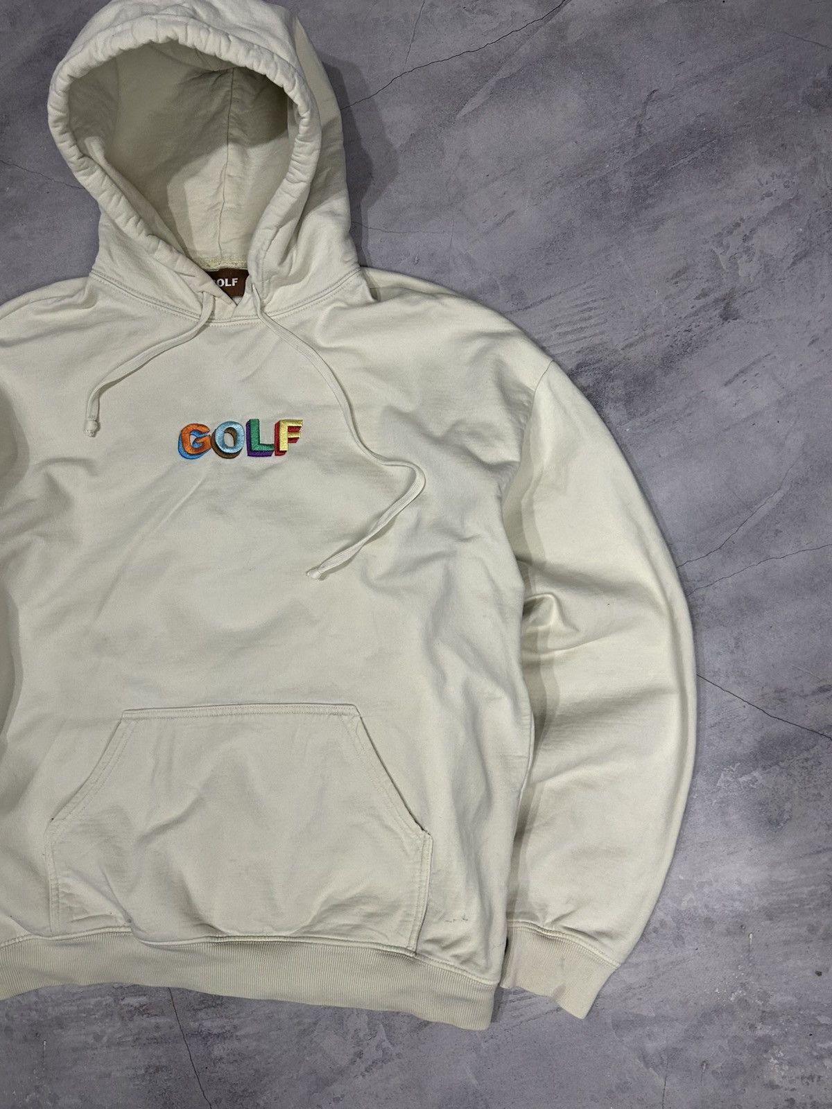 Golf Wang Golf logo hoodie embroidered cream multi color rare Size US M / EU 48-50 / 2 - 2 Thumbnail