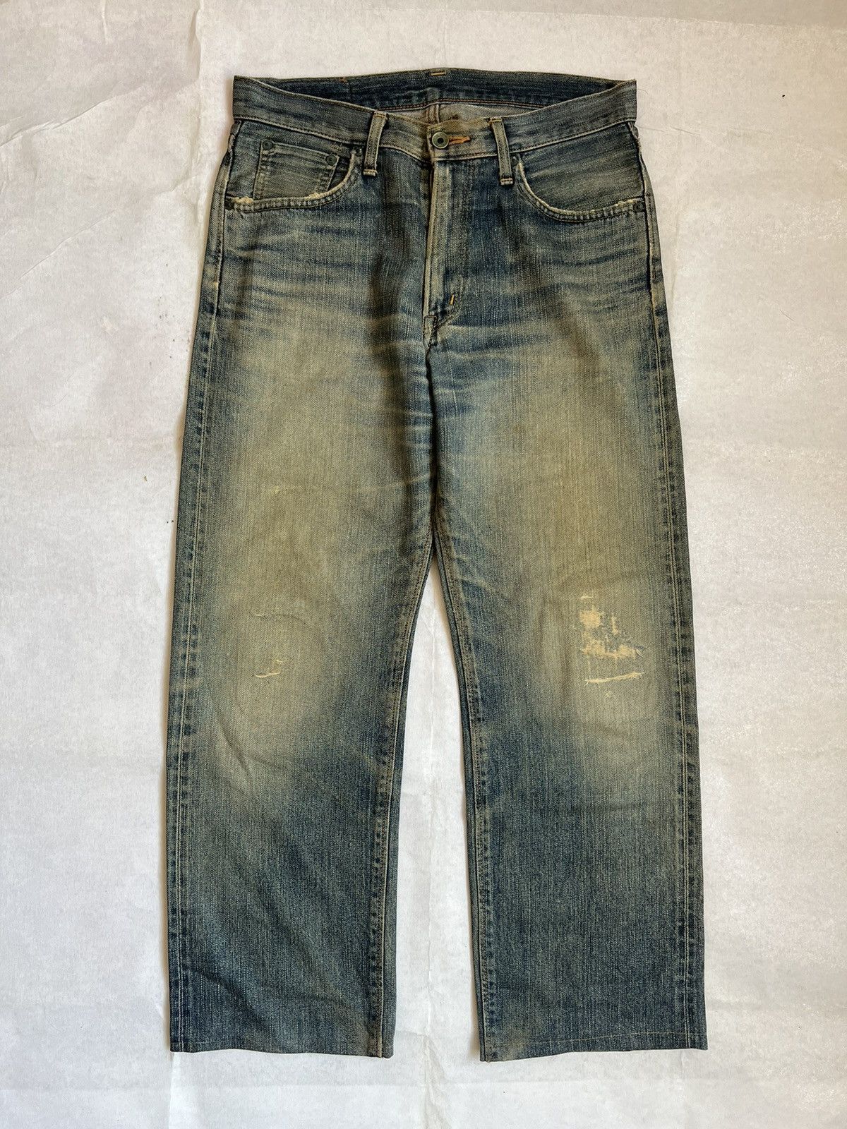 Edwin × Vintage Dirty Edwin 505zx Selvedge Distressed Denim Size US 32 / EU 48 - 1 Thumbnail