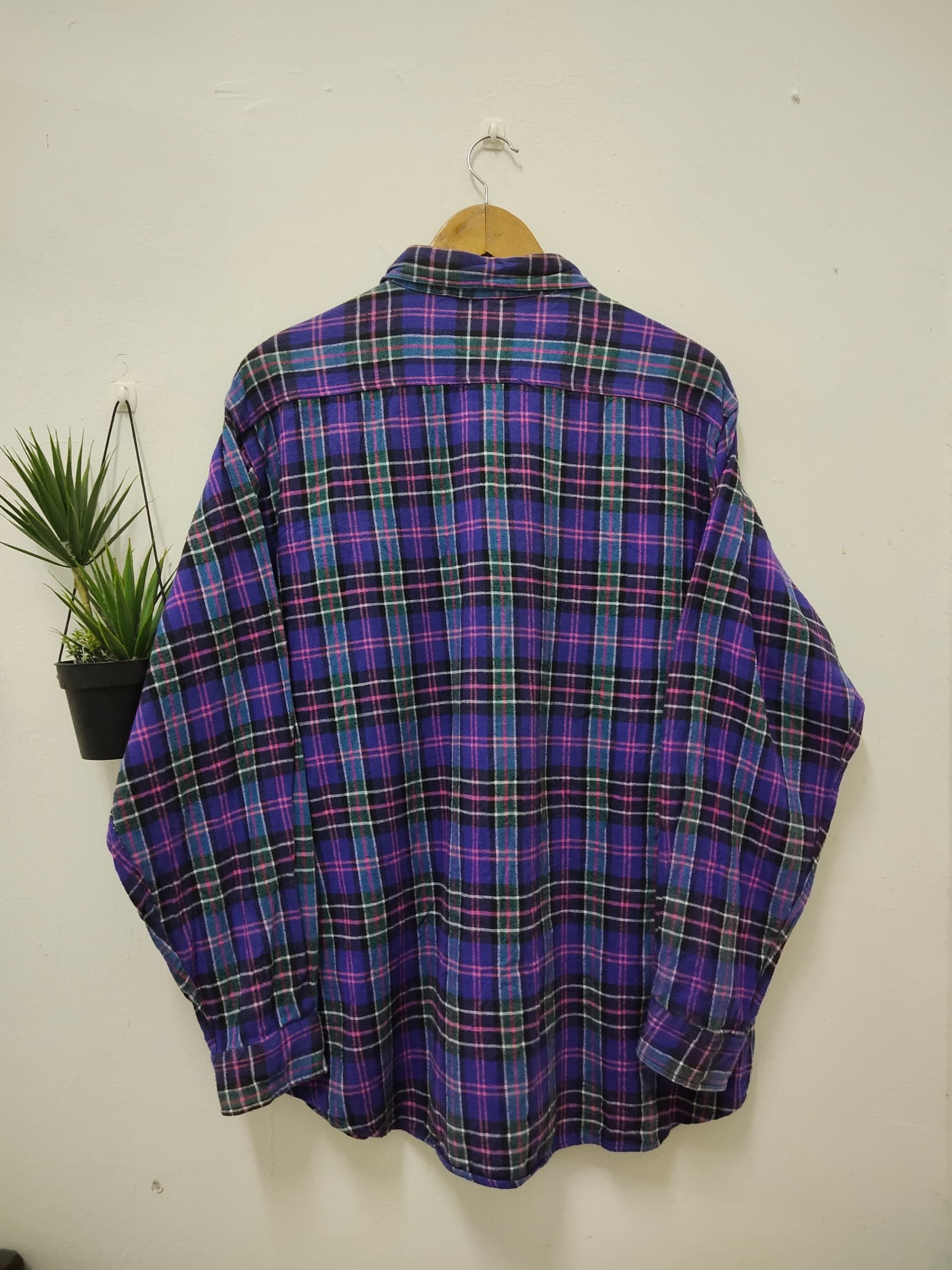Japanese Brand Vintage Jungle Storm Japan brand flannel checkered Size US M / EU 48-50 / 2 - 6 Thumbnail
