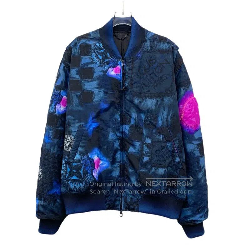 Louis Vuitton Louis Vuitton Long Sleeve Jacket in Dark Blue Monogrammed Size US XL / EU 56 / 4 - 1 Thumbnail