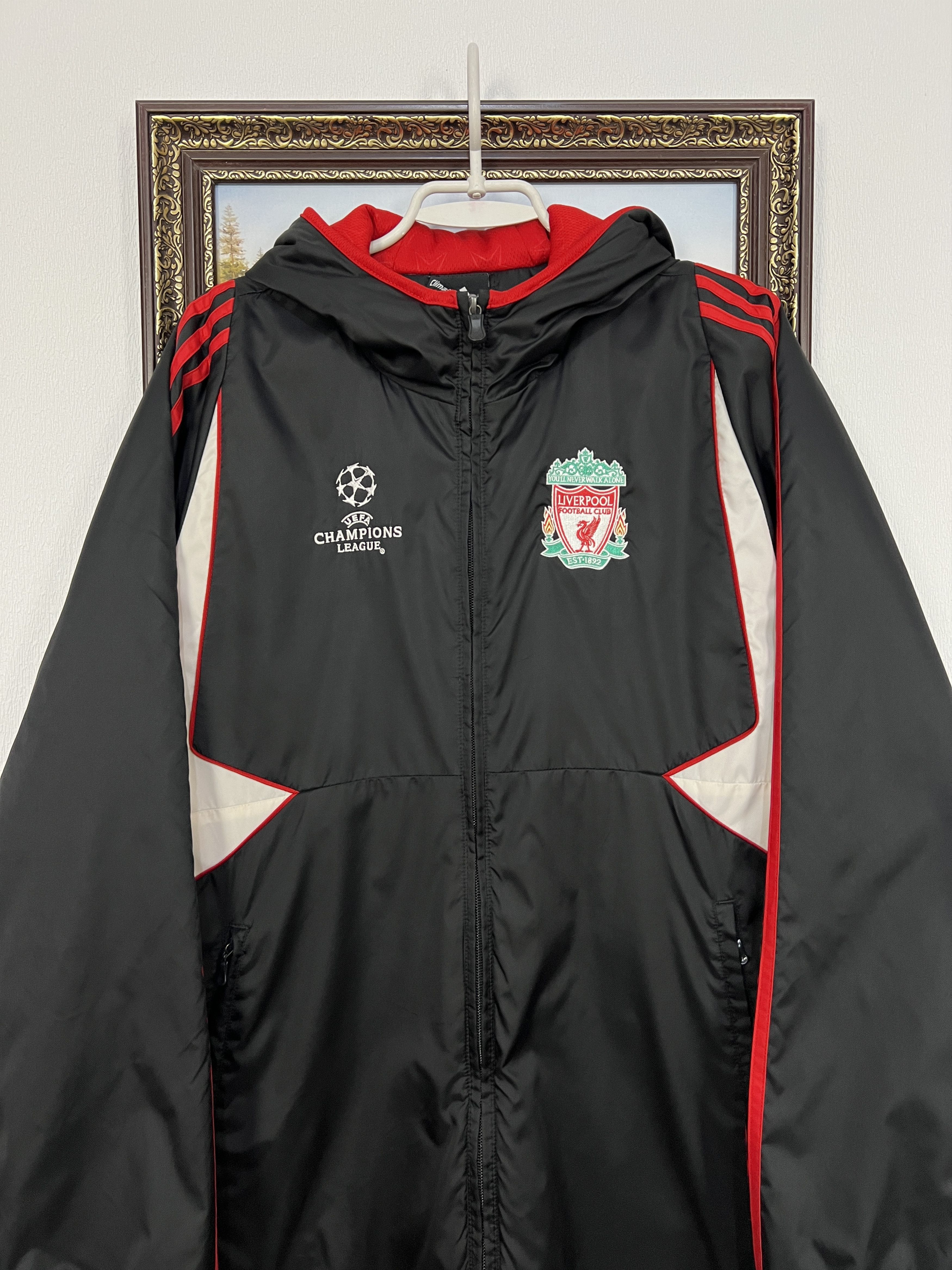 Adidas Vintage Adidas Liverpool Football Jacket Soccer Bomber Black Size US S / EU 44-46 / 1 - 2 Thumbnail