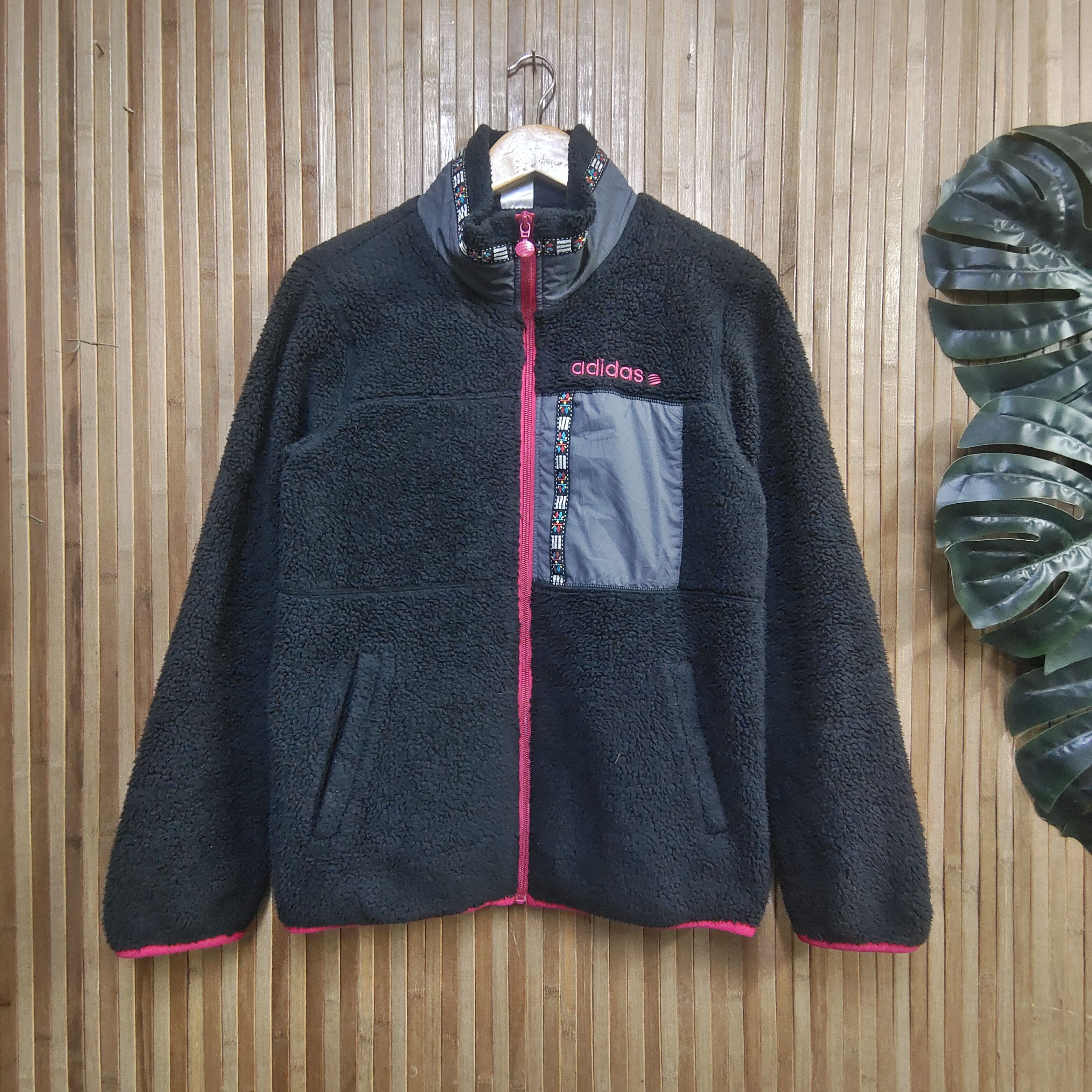 Adidas × Vintage Vintage Adidas Neo Edition Tribal Design Fleece Jacket Size US S / EU 44-46 / 1 - 1 Thumbnail