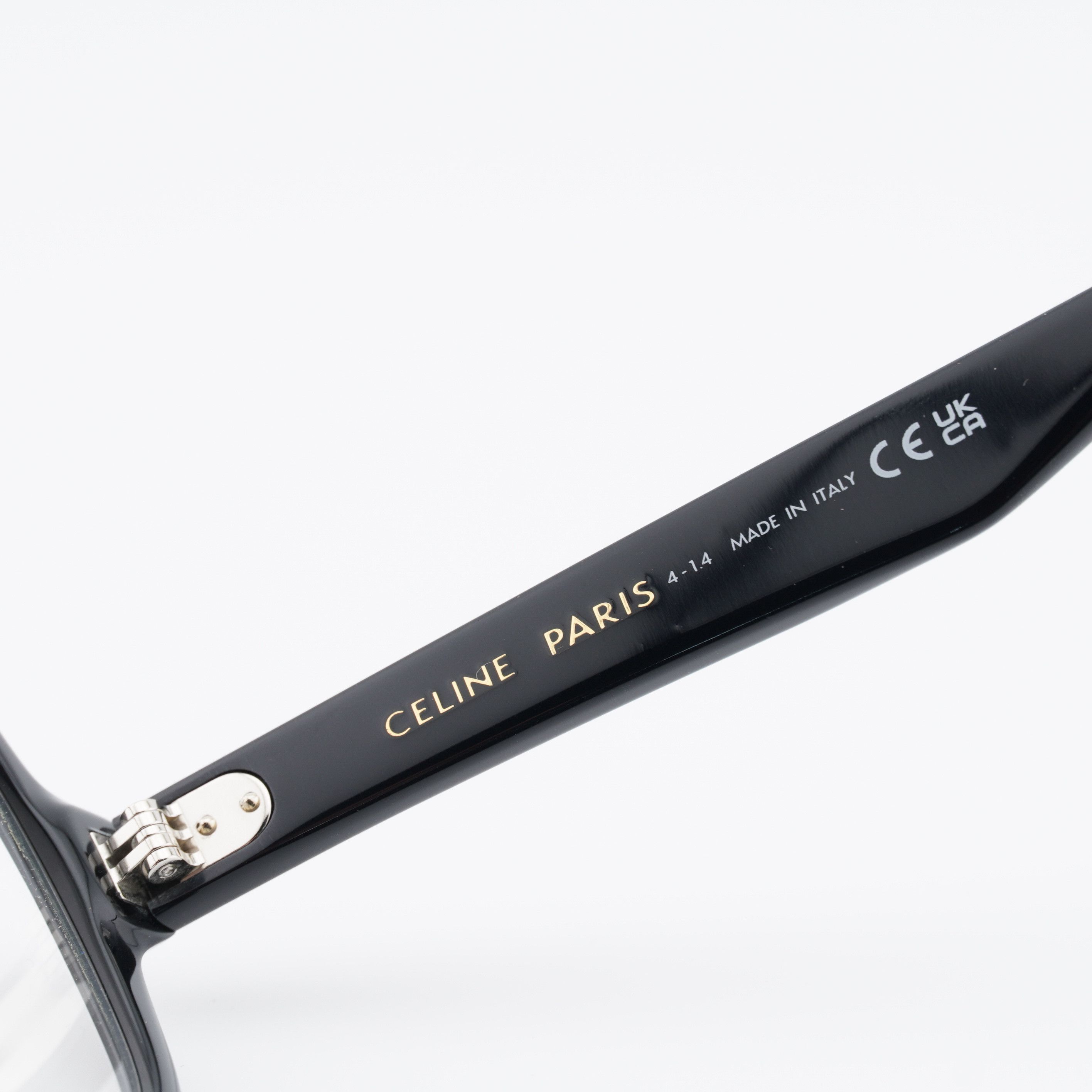 Celine Celine CL50148I 001 Eyeglasses Shiny Black 53mm Square Frame Size ONE SIZE - 5 Thumbnail