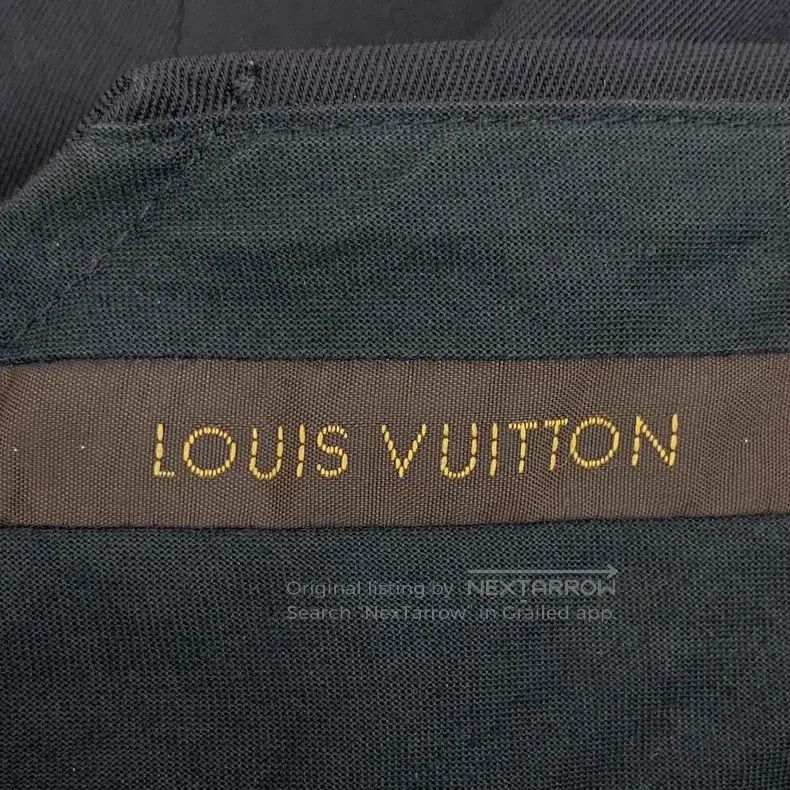 Louis Vuitton Louis Vuitton Black leather lanyard trimmed wool slacks pa Size US 38 / EU 54 - 6 Thumbnail