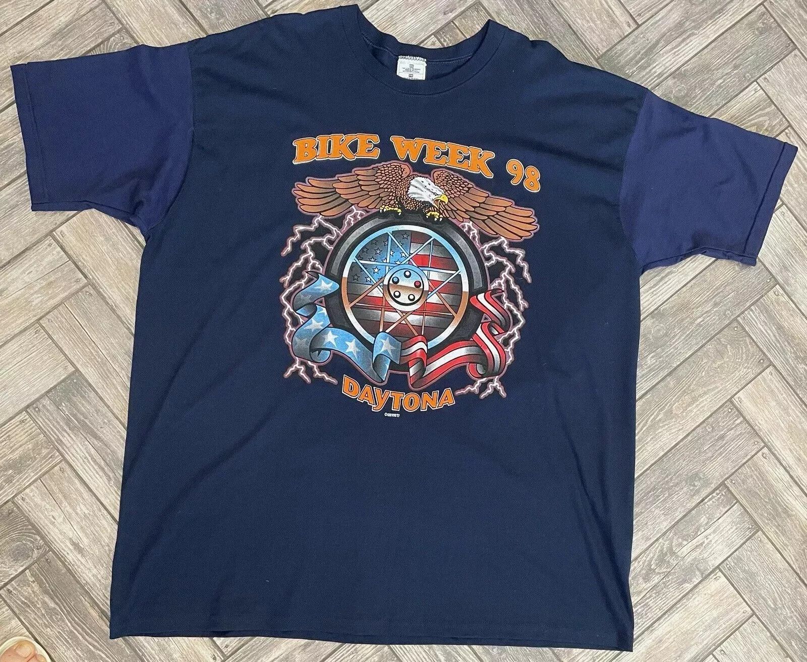 Vintage VINTAGE 1998 DAYTONA BIKE WEEK Biker Mens MOTO SHIRT MENS Size US XXL / EU 58 / 5 - 1 Thumbnail