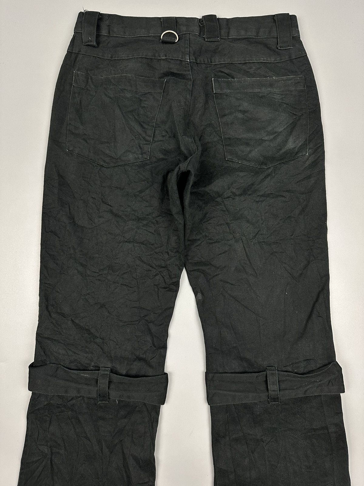 If Six Was Nine × Le Grande Bleu (L.G.B.) 🔥Flared🔥 Secret Agents Bondage Punk Flared Pants Size US 28 / EU 44 - 6 Thumbnail