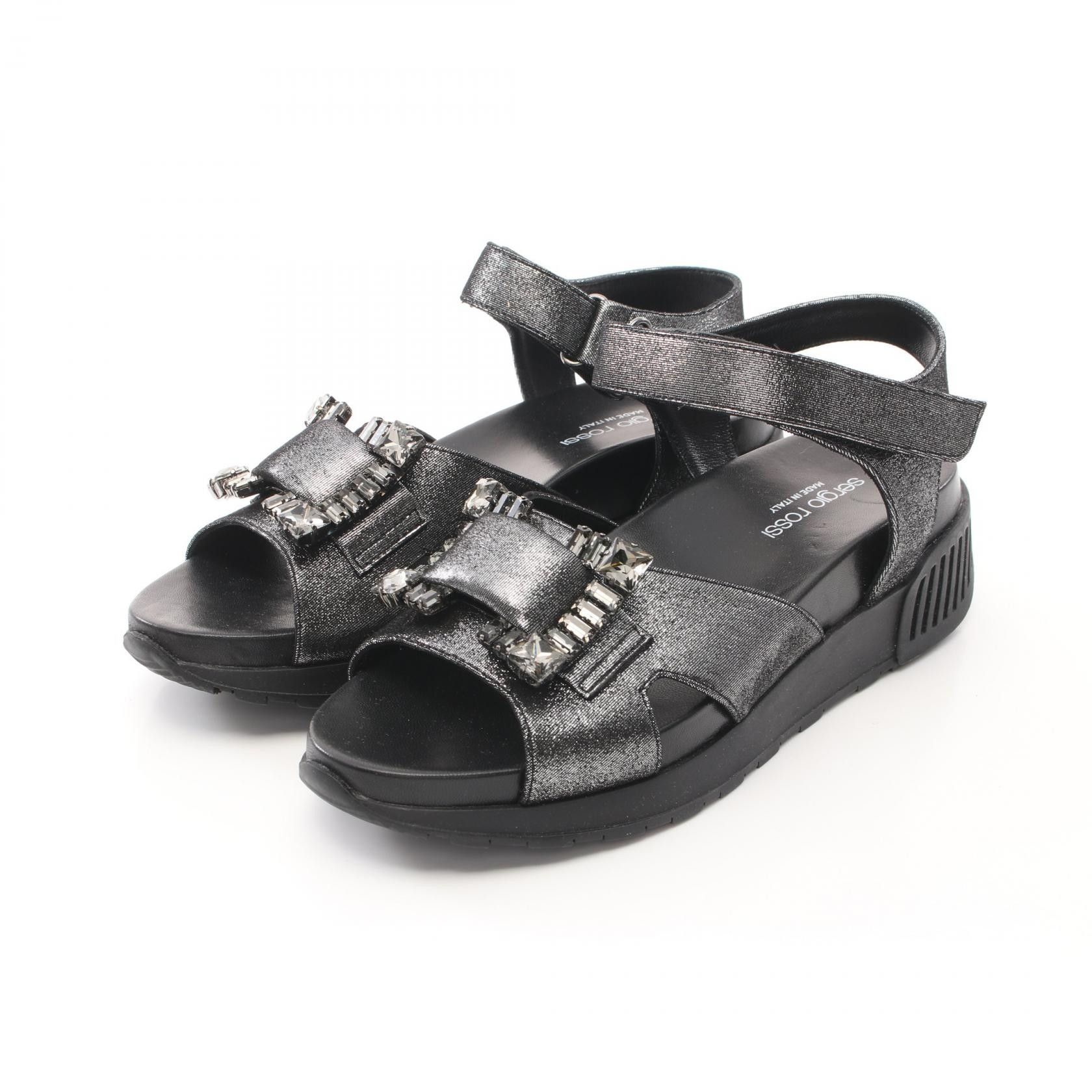 Other Sergio Rossi A99440 Leather Sandals Leather Shoes A99440 in Black, Women's