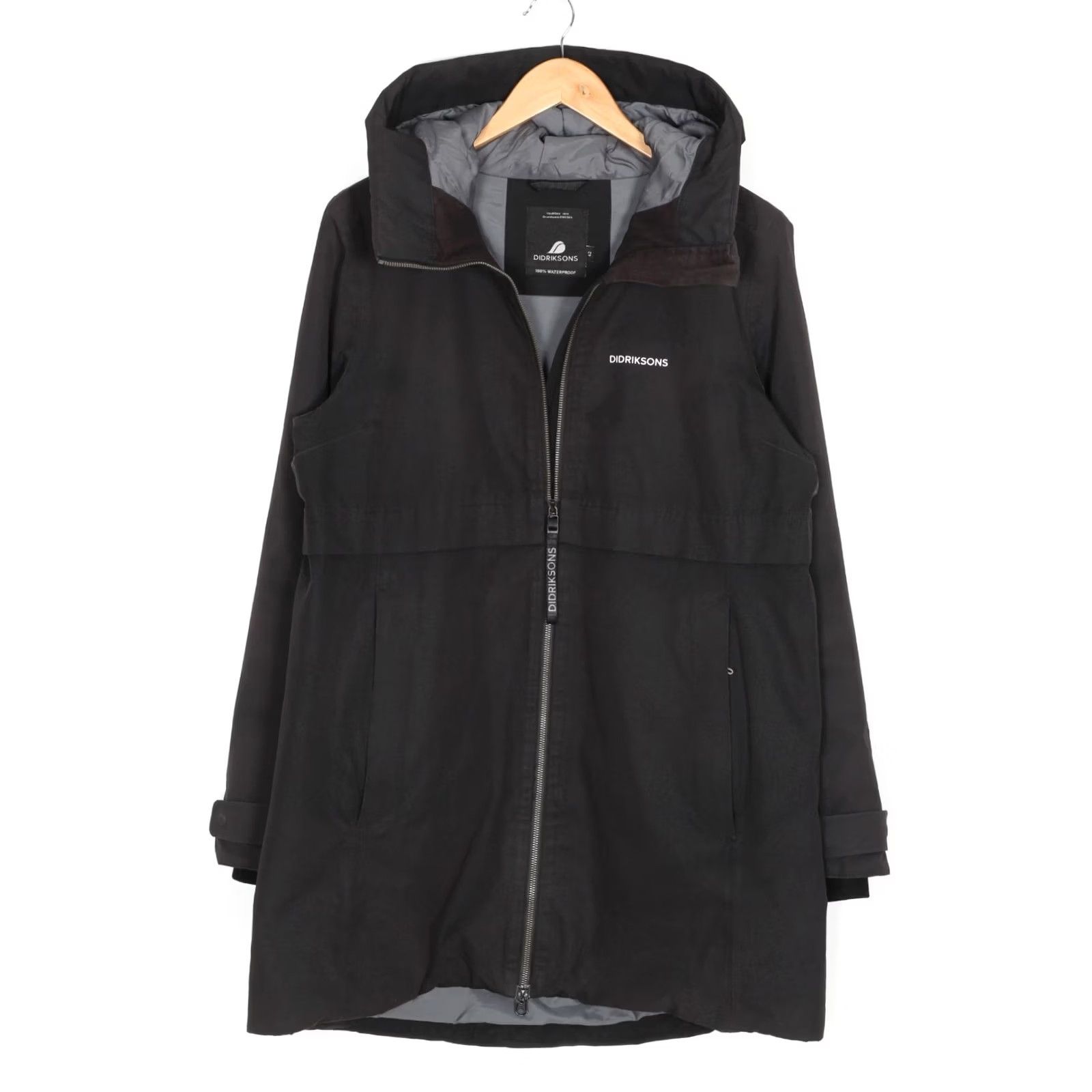 Vintage Didriksons Jacket Womens 42 Black HELLE Parka Women Size Waterproof MJ6174 Size M / US 6-8 / IT 42-44 - 2 Thumbnail