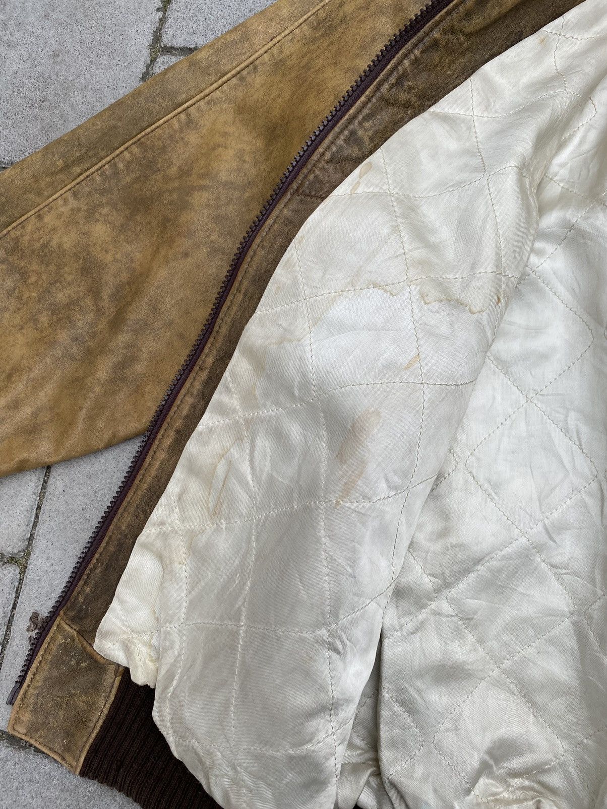Leather Vintage Brown Leather Bomber Jacket Size US S / EU 44-46 / 1 - 12 Thumbnail