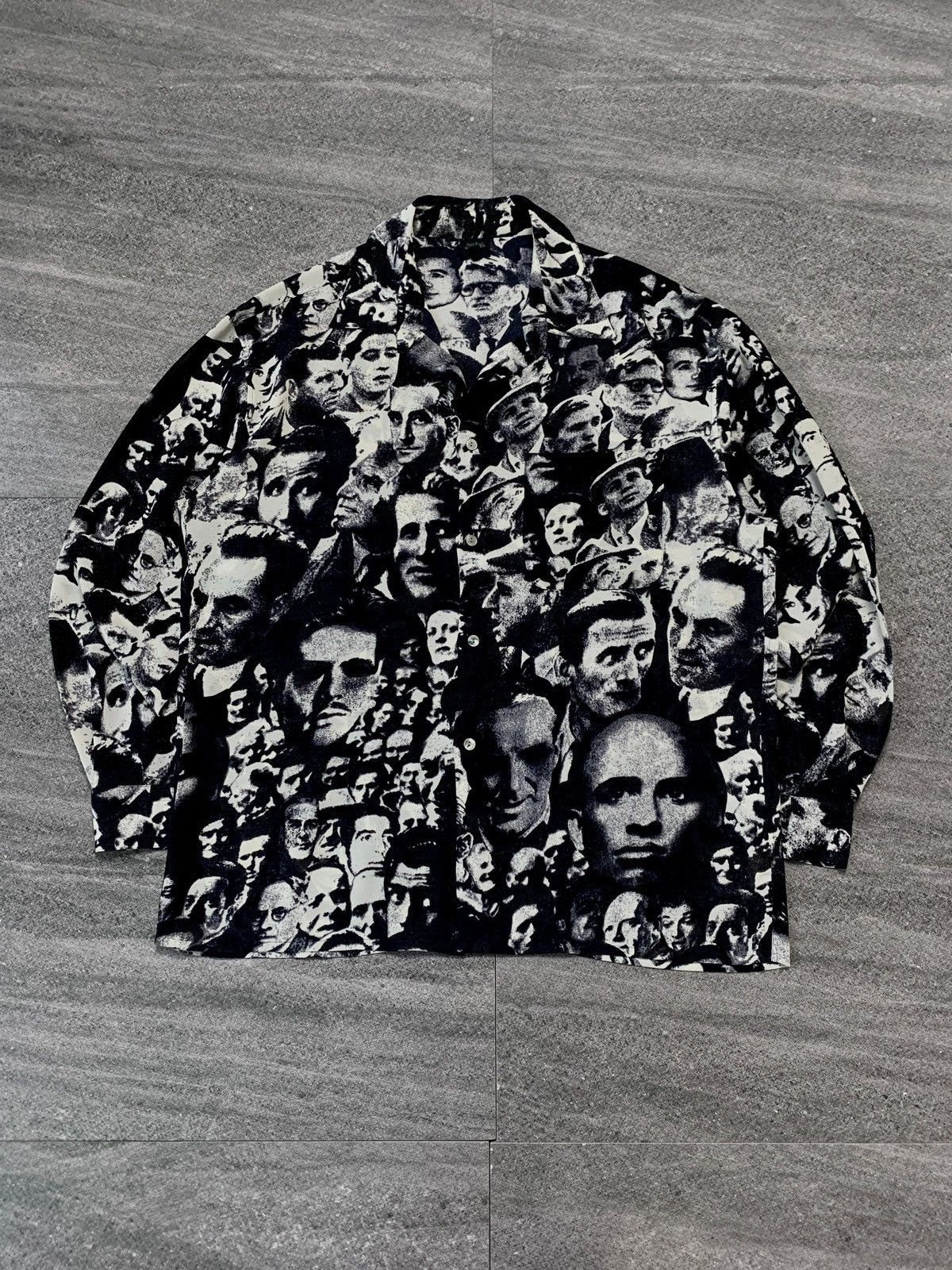 Jean Paul Gaultier FREE TAX! 1992 Archive Faces Polyester Camp