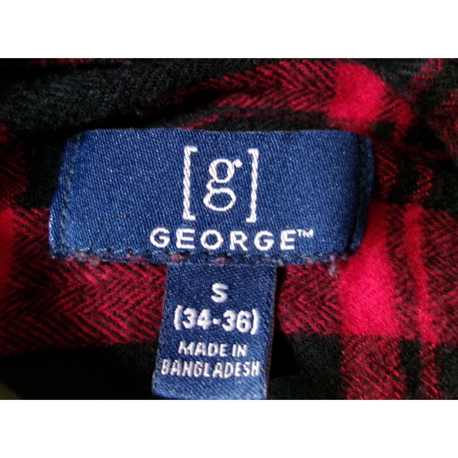 George George Shirt Men Small Red Black Buffalo Plaid Check Flannel Camp Lumberjack Size US S / EU 44-46 / 1 - 6 Thumbnail