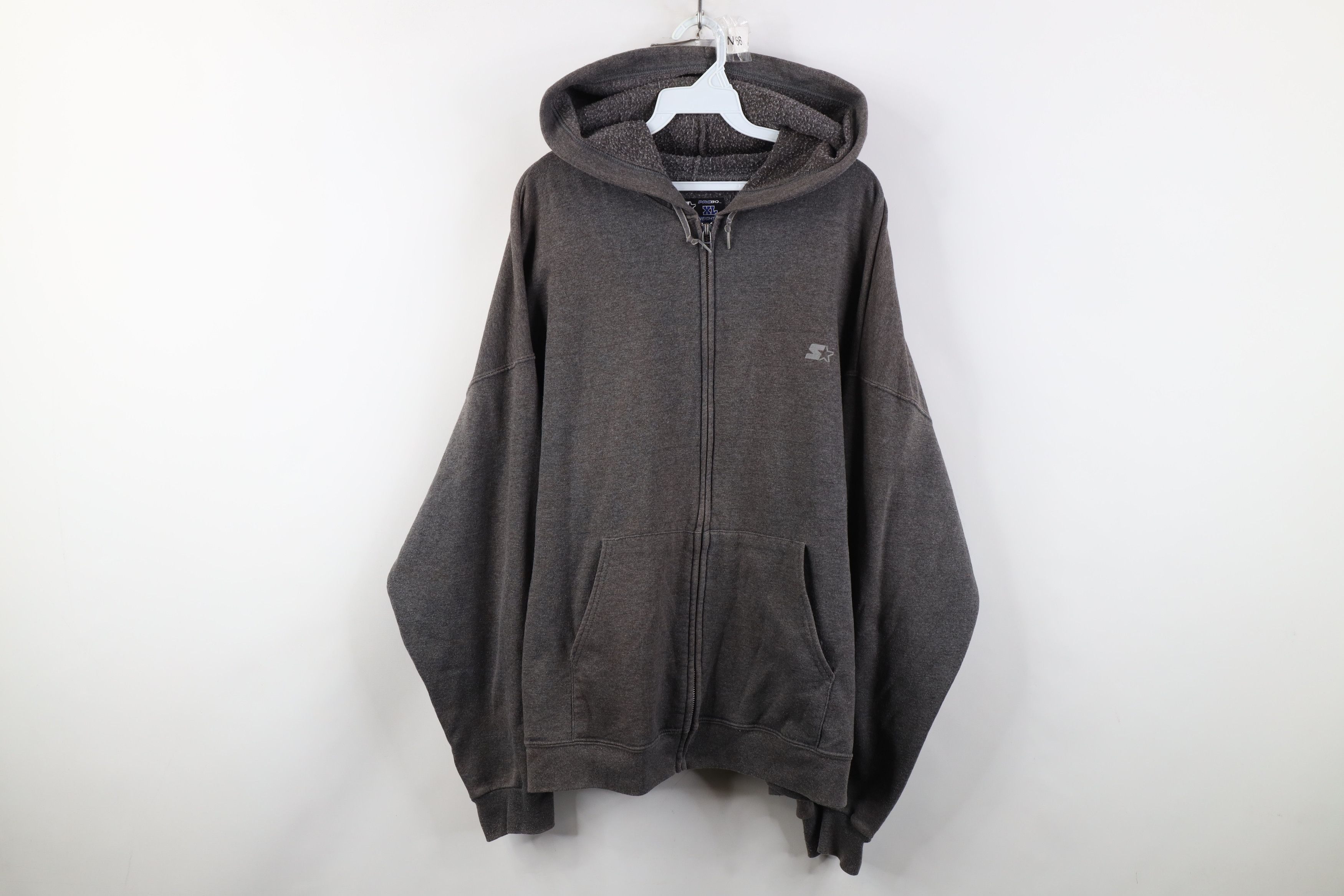 Starter Vintage 90s Starter Faded Heavyweight Full Zip Hoodie Gray Size US XL / EU 56 / 4 - 1 Thumbnail
