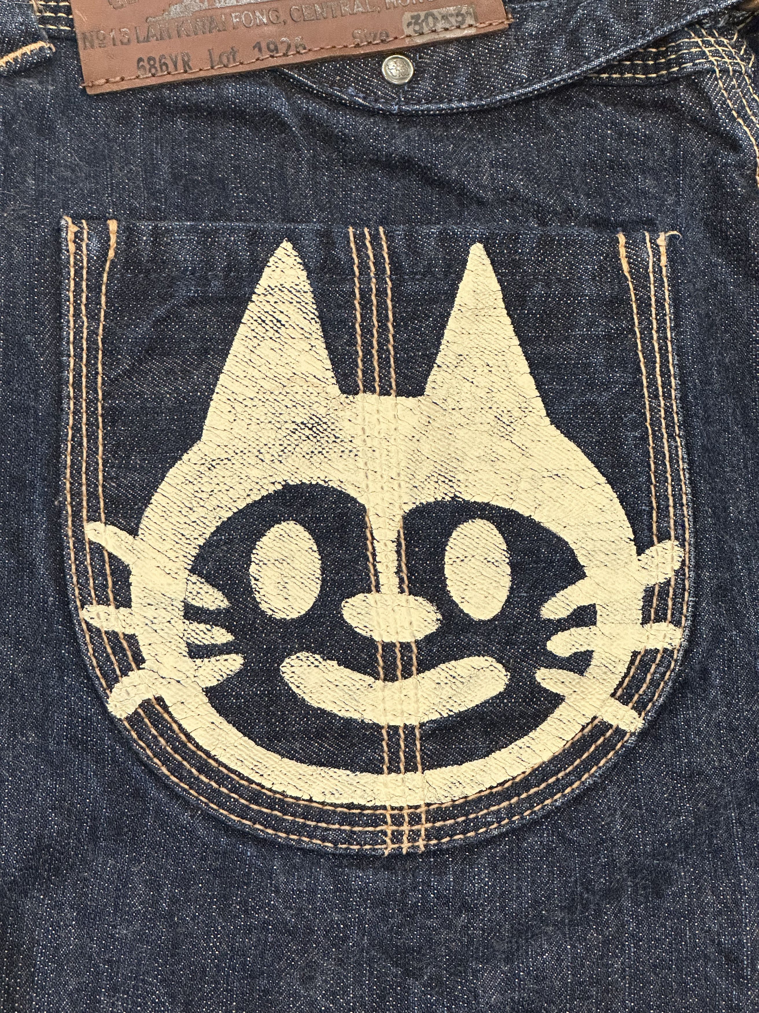 Evisu Evisu x Yamane - Rare Vintage Y2K Cat and Skull Jeans Size US 30 / EU 46 - 3 Thumbnail