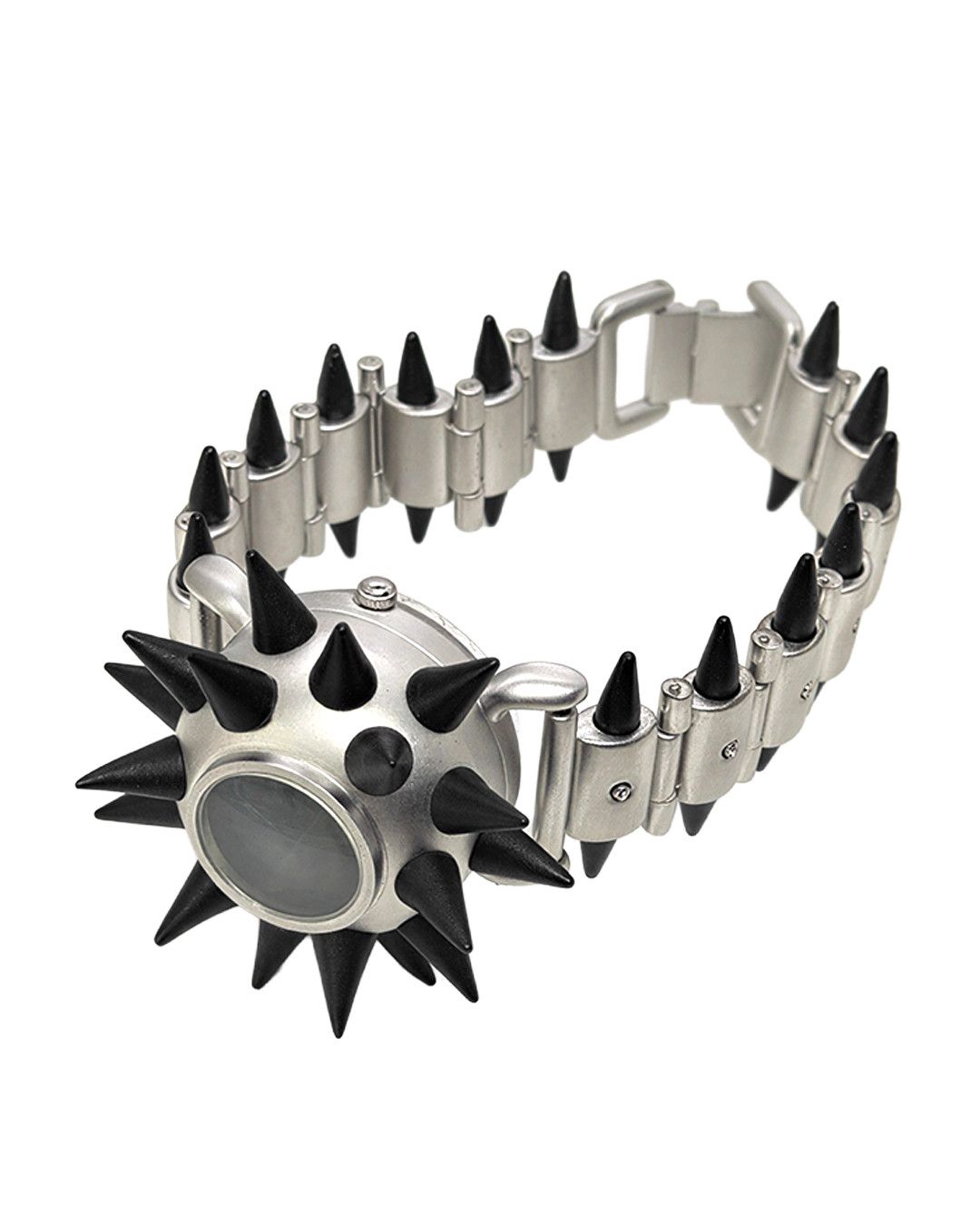Japanese Brand Rare Spiked Stainless Steel Watch / Goth Punk Cyber Japan Size ONE SIZE - 3 Thumbnail