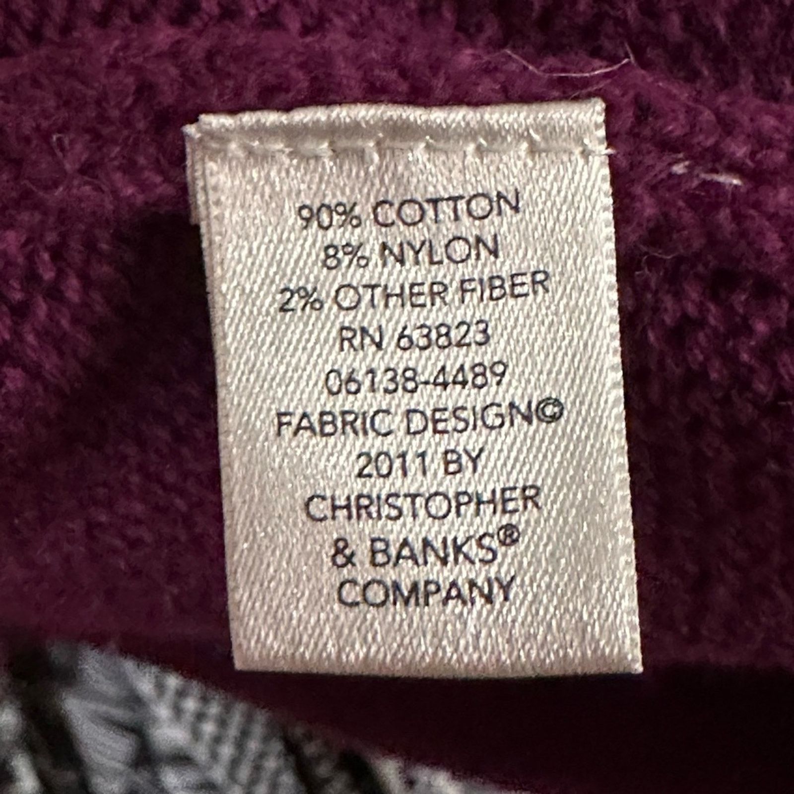 Vintage Vintage Christopher & Banks Purple Holiday Half Zip Sweater Size XL / US 12-14 / IT 48-50 - 5 Thumbnail
