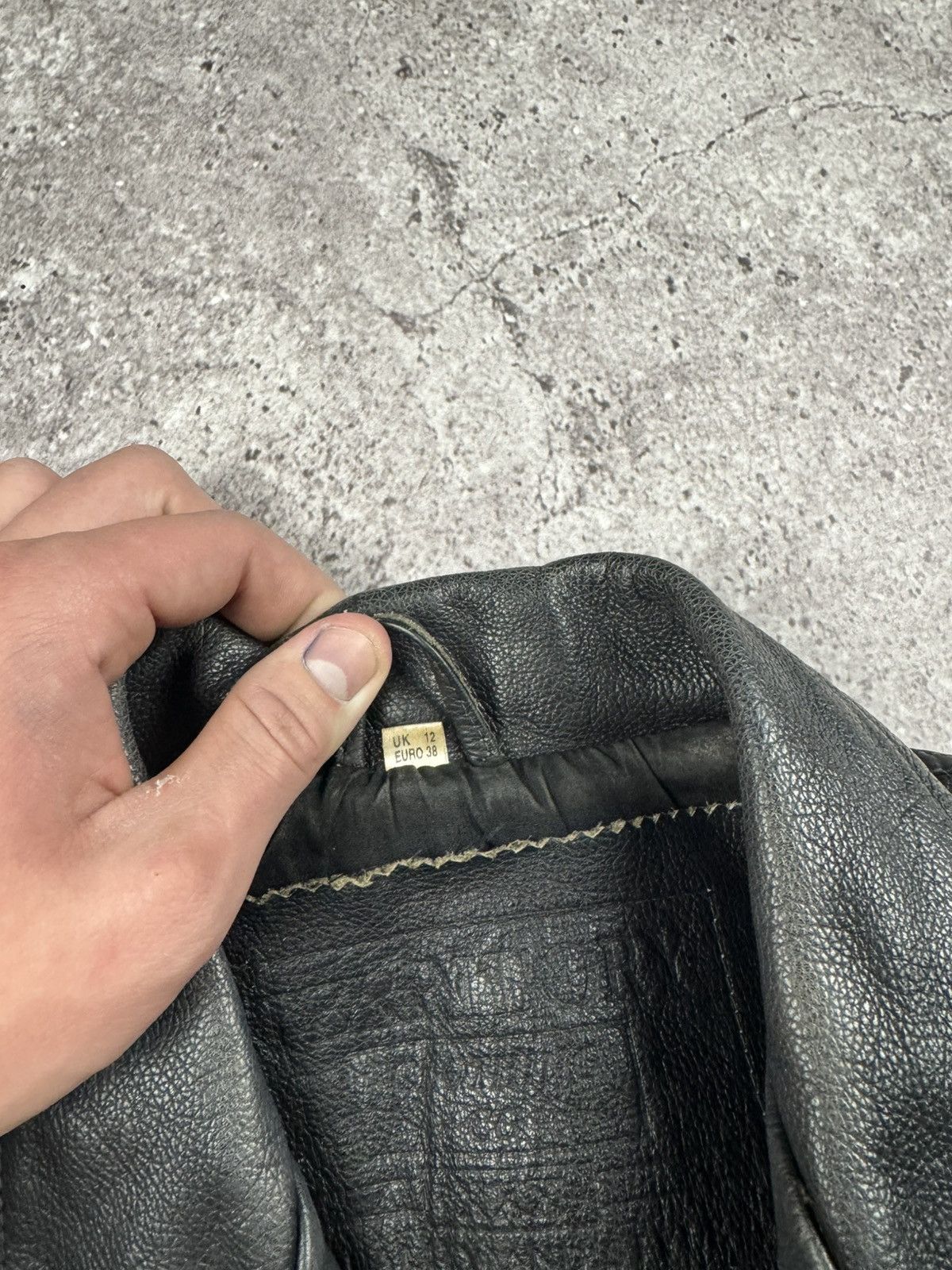 Japanese Brand Rick Owens STYLE Avant Garde Leather Opium Jacket Coat Y2K Size M / US 6-8 / IT 42-44 - 7 Thumbnail