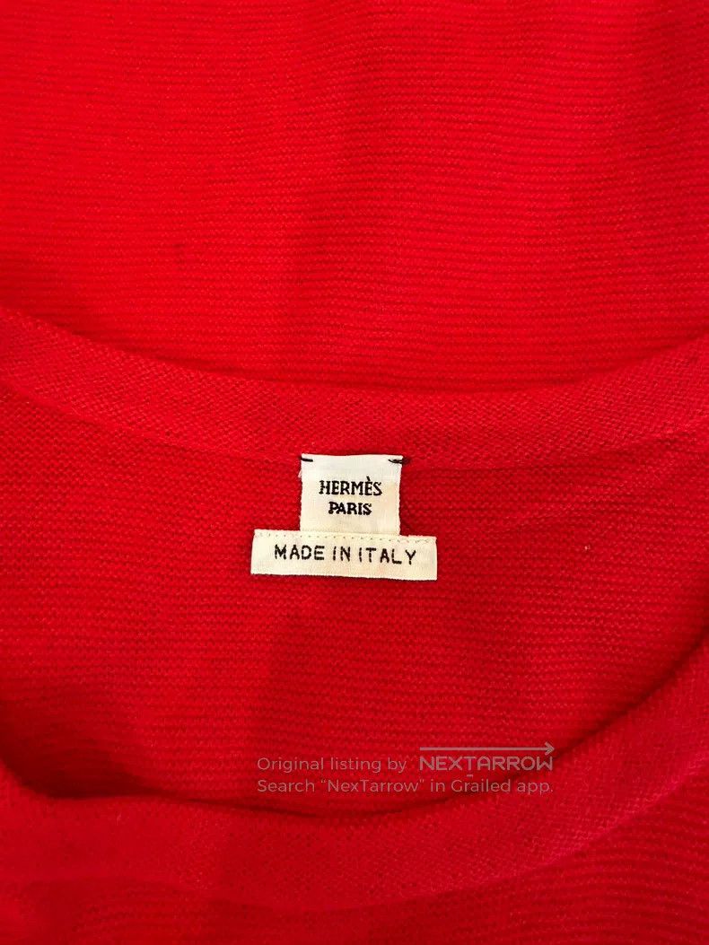 Hermes Hermes Red Patchwork Long Sleeve Knit Sweater Size XS / US 0-2 / IT 36-38 - 3 Thumbnail