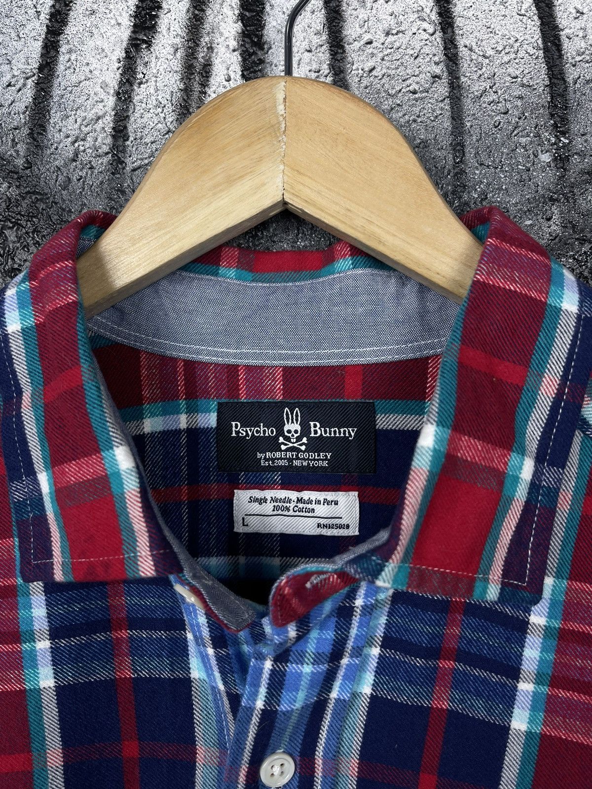 Psycho Bunny Psycho Bunny Single Needle Flannel Long Sleeve Shirt Men’s L Size US L / EU 52-54 / 3 - 10 Thumbnail