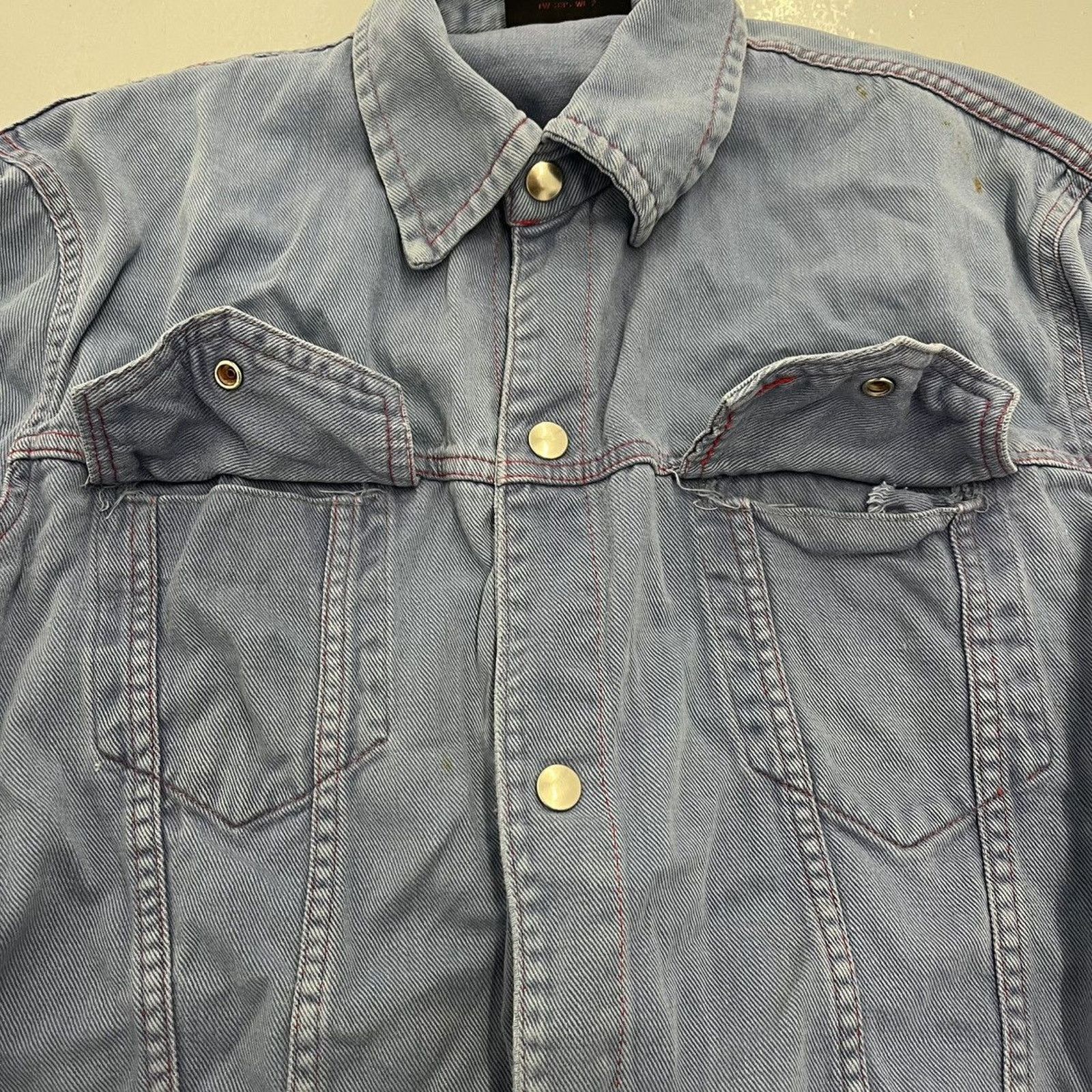 Other Vintage 70s Twister Blue Western Snap Denim Jacket Size L / US 10 / IT 46 - 2 Thumbnail