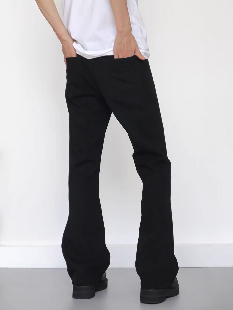 Japanese Brand × Jean Black Loose Straight Leg Wide Jeans Size US 33 - 5 Thumbnail