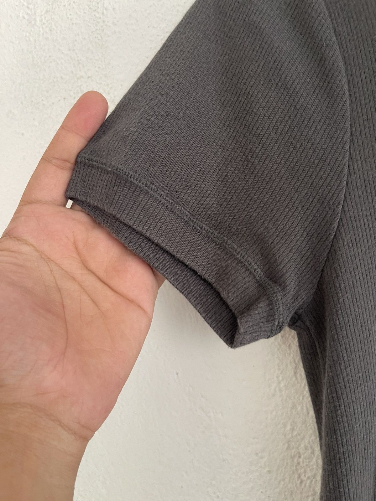Dries Van Noten Dries Van Noten Ribbed Cotton Gray T Shirt Size US L / EU 52-54 / 3 - 5 Thumbnail