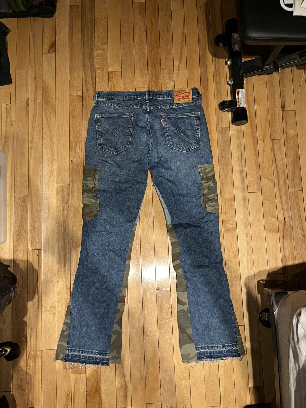 Levi's Custom Flared Levi’s Jeans with Camo pockets Size US 34 / EU 50 - 2 Thumbnail