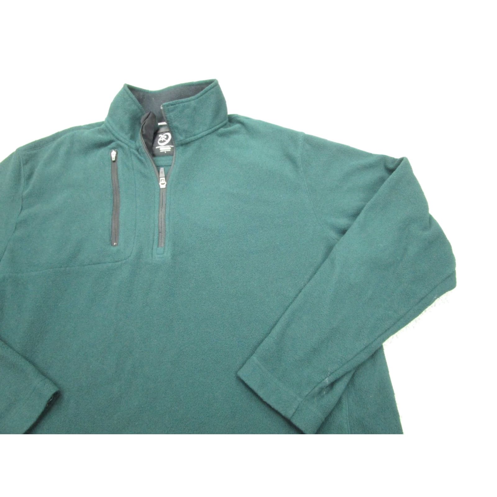 Vintage Zero Restriction Mens Sweater L Green Fleece Mock Neck 1/4 Zip Pullover Adult Large Green 1/4 Zip Pullover Mens Size US L / EU 52-54 / 3 - 2 Thumbnail