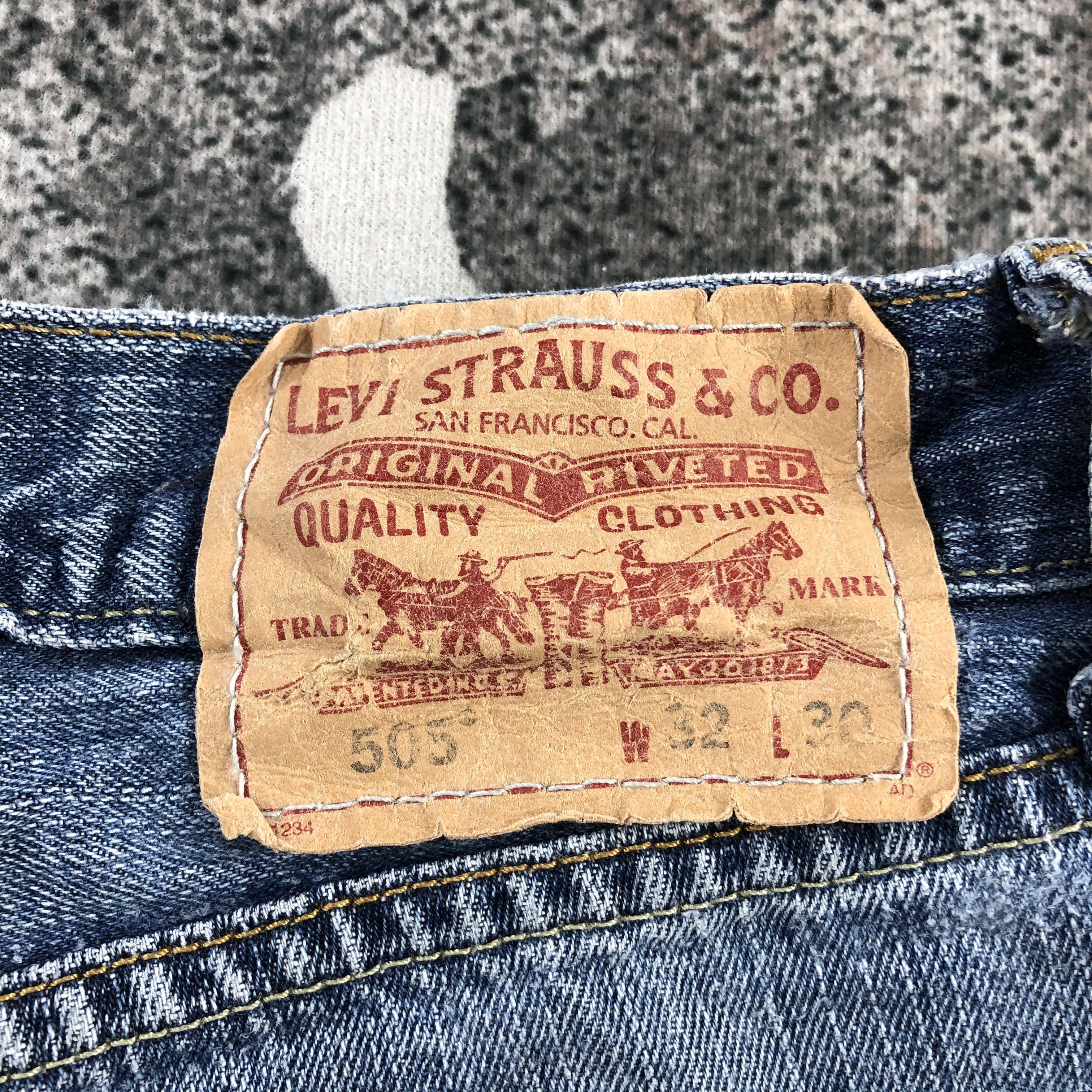Levi's Vintage Levis 505 Jeans Faded Blue Denim KJ868 Size US 32 / EU 48 - 5 Thumbnail