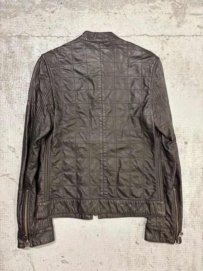 Dolce & Gabbana 2000s Dolce & Gabbana Black Grid Leather Jacket Size US S / EU 44-46 / 1 - 6 Thumbnail