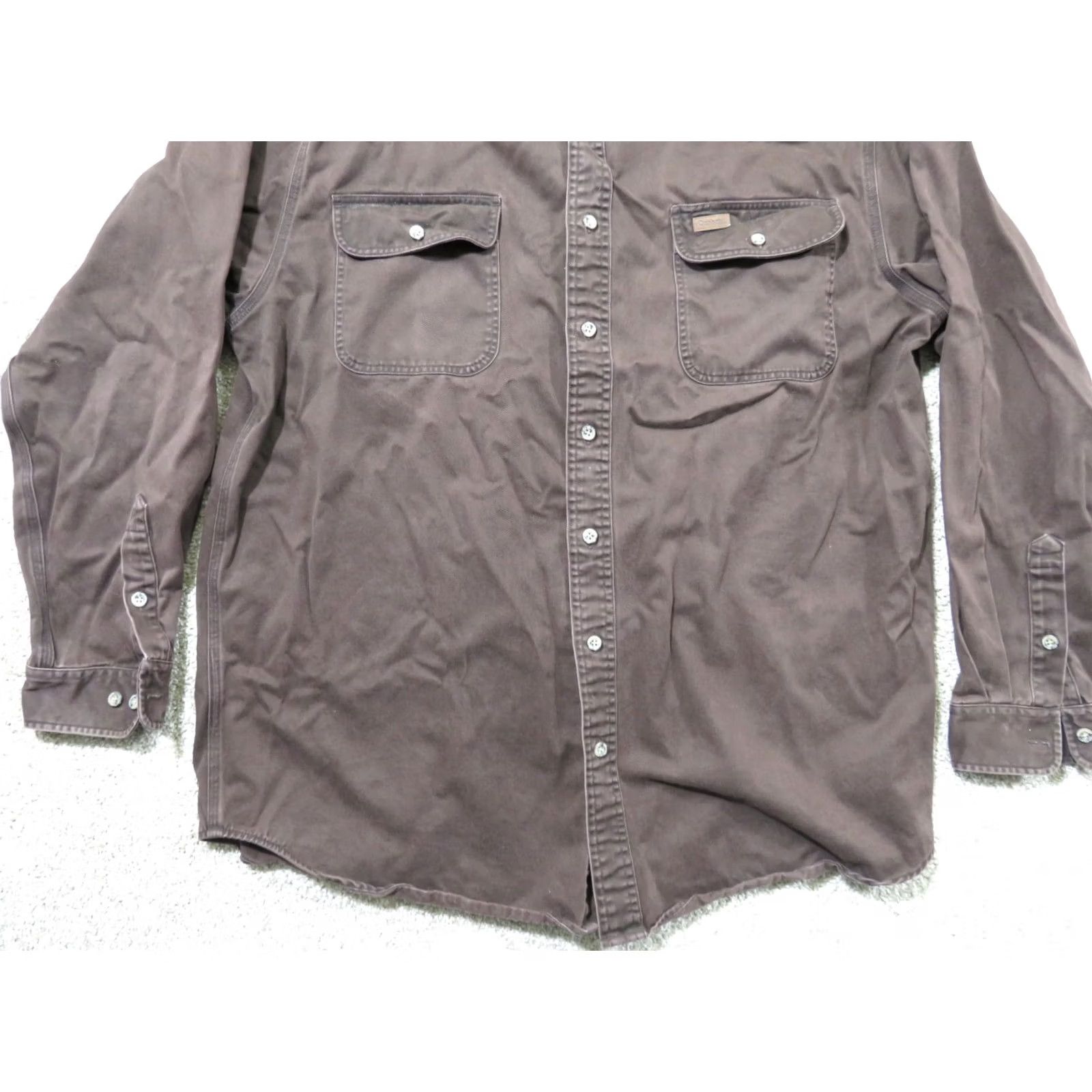 Carhartt Carhartt Mens XLT XL Tall Brown Heavyweight Rugged Canvas Button Shirt Workwear Outdoor Size US XL / EU 56 / 4 - 2 Thumbnail