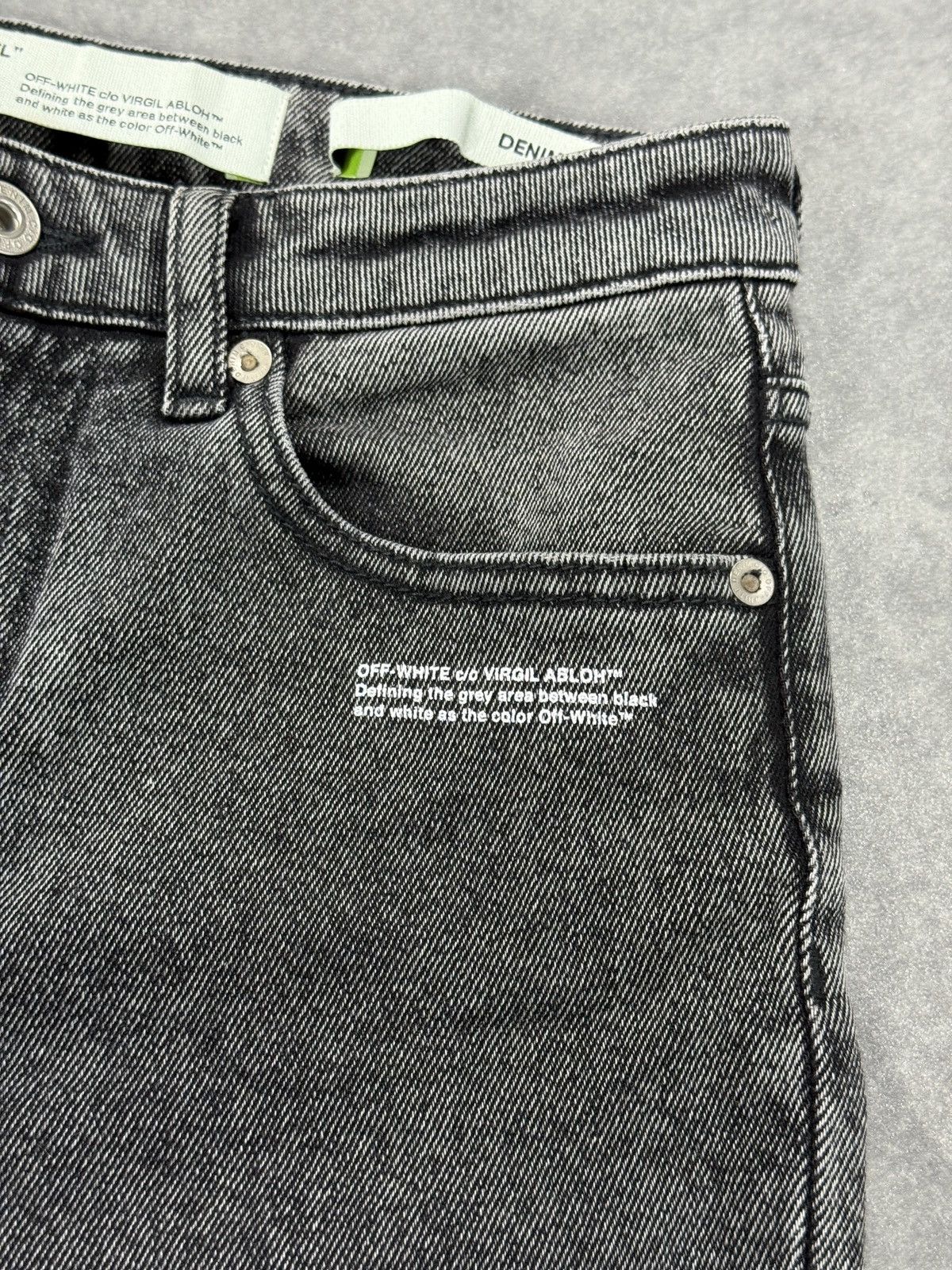 Off-White Slim fit jeans denim washed off white operating srl SS2019 Size US 26 / EU 42 - 3 Thumbnail