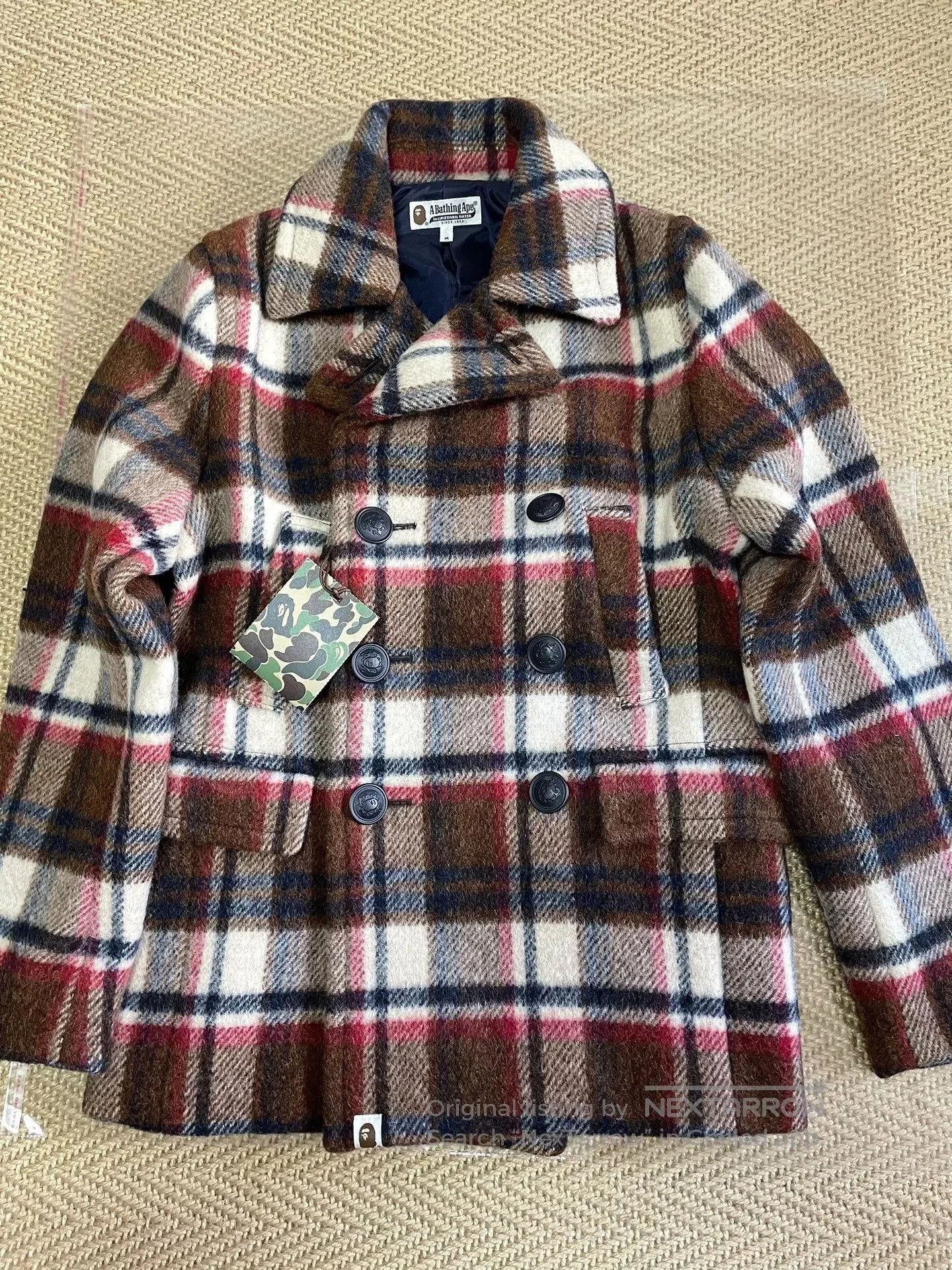 Bape bape check wool double-breasted coat. Size US M / EU 48-50 / 2 - 1 Thumbnail