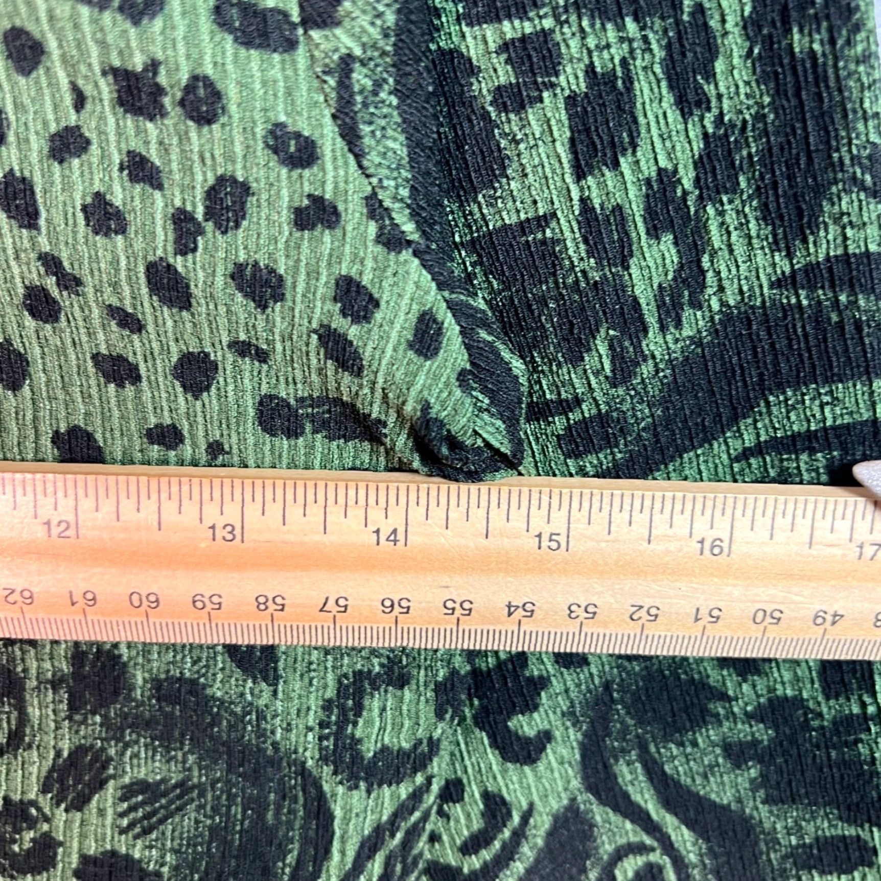 Topshop Topshop Animal Print Dress Women Size 8 Long Sleeve Ruched Mini Green Black Size M / US 6-8 / IT 42-44 - 6 Thumbnail