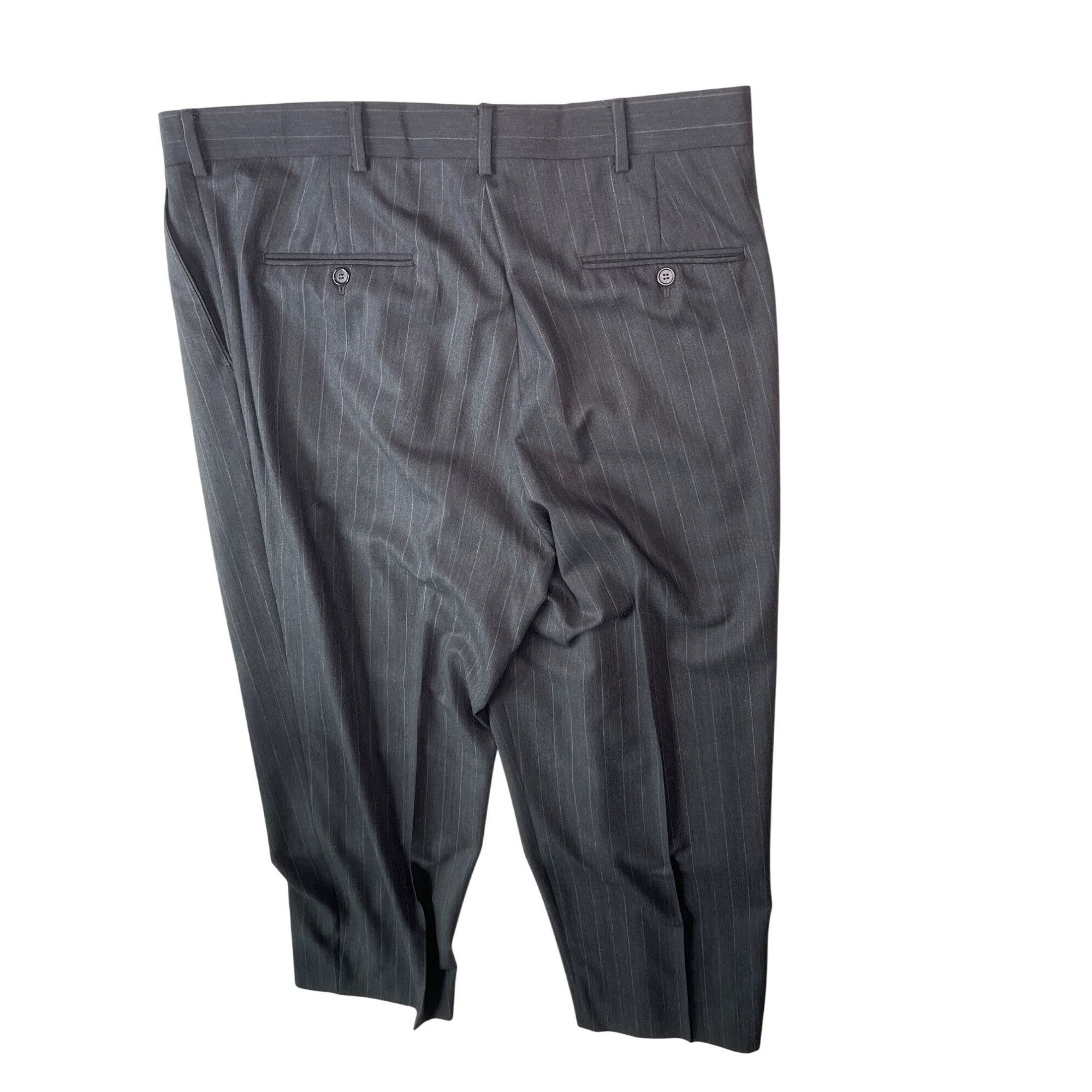 Other Mens Pinstripe Suit Jacket & Pants Set 2-Button Gray Classic Size 40L - 17 Thumbnail
