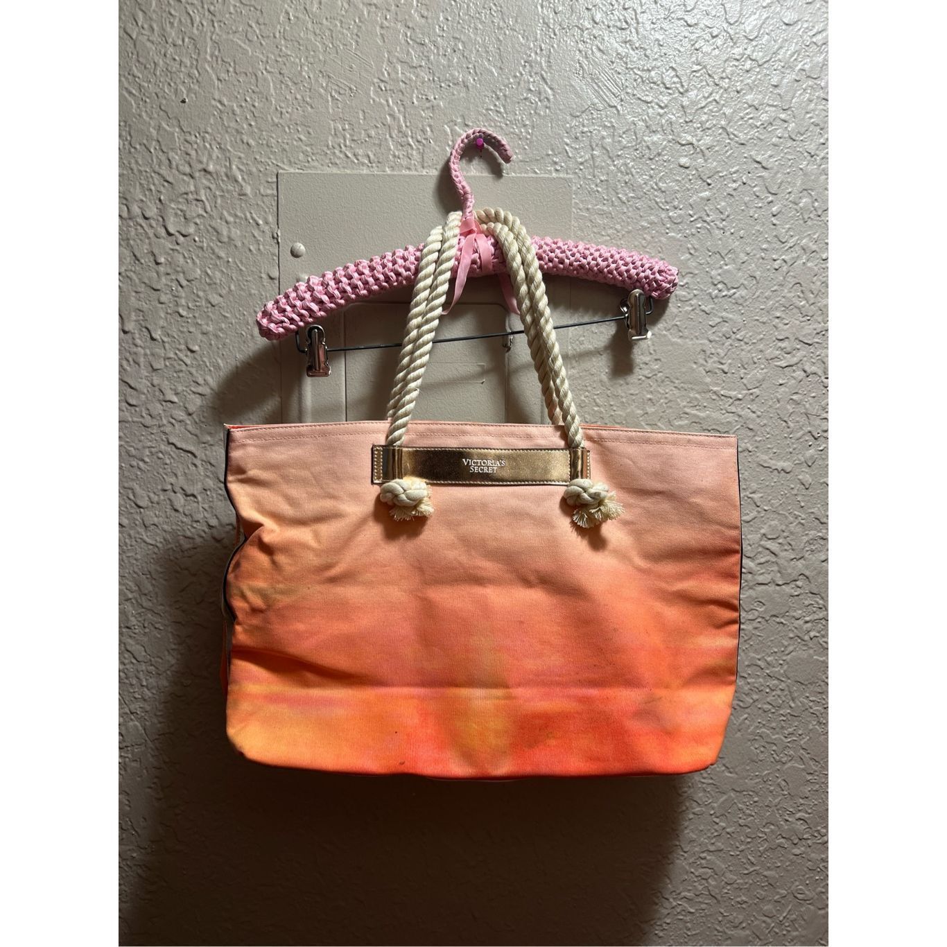 Victoria's Secret Victoria’s Secret Orange Ombré Tote Bag Preowned-Stains-Mark Size ONE SIZE - 1 Thumbnail