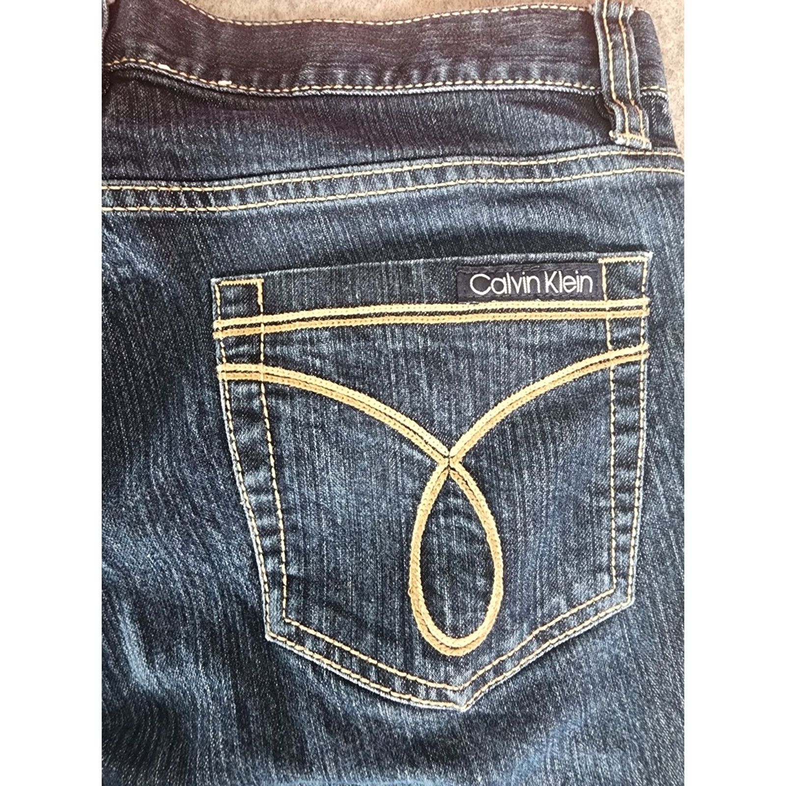 Calvin Klein Calvin Klein Jeans Skinny Womens 6 Mid Rise Stretch Denim Blue 5-Pocket Classic Logo Slim VINTAGE Size 28" / US 6 / IT 42 - 5 Thumbnail