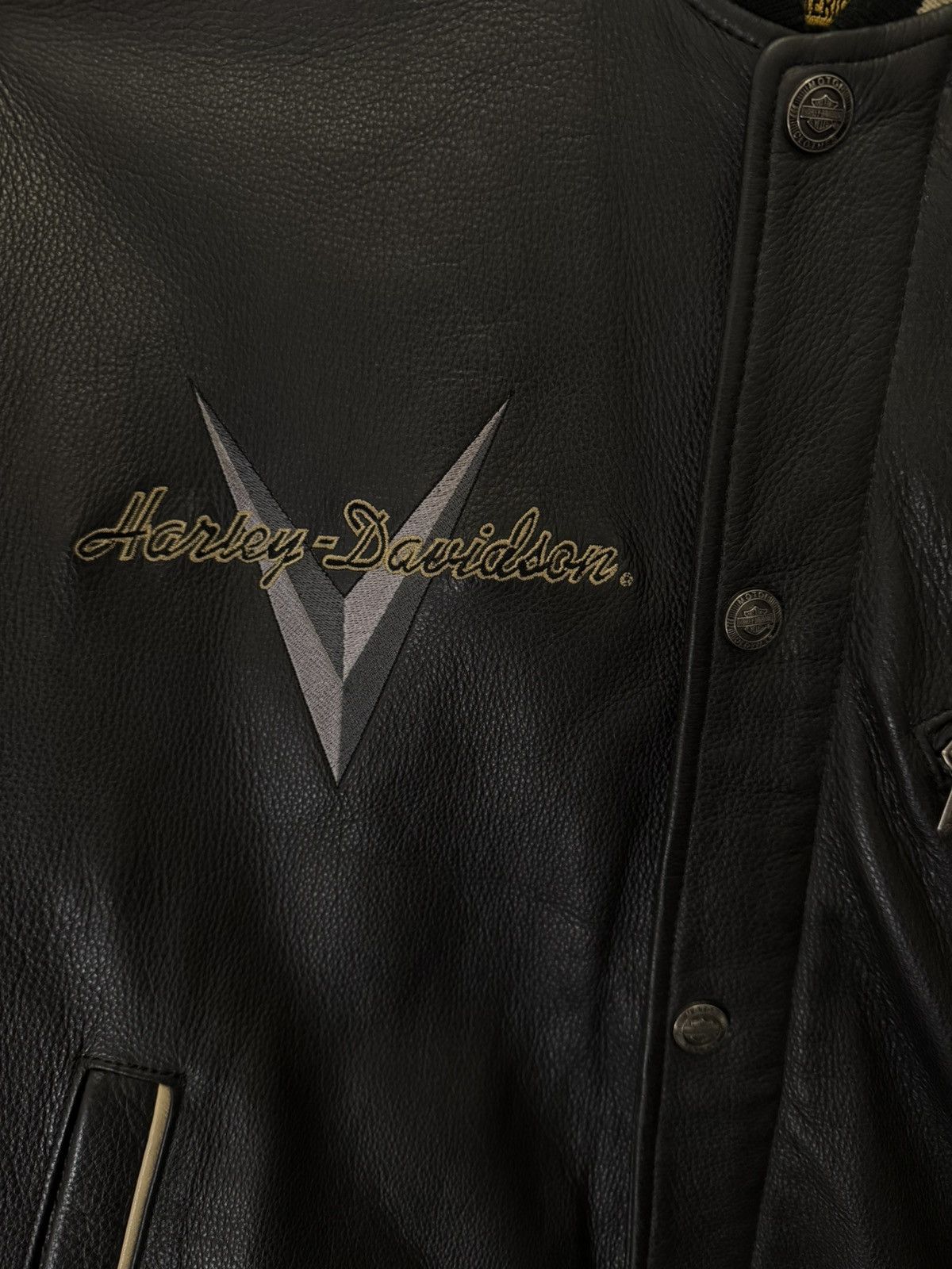 Harley Davidson Harley Davidson Leather Vintage Jacket Size US L / EU 52-54 / 3 - 3 Thumbnail