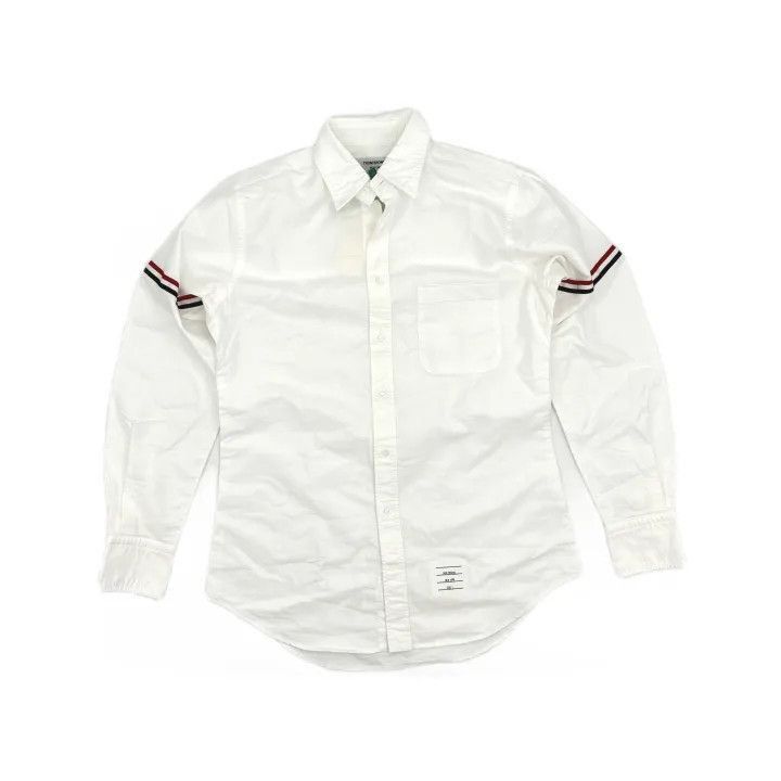 Thom Browne Thom Browne Classic Long Sleeve White Oxford Shirt -2507 Size US S / EU 44-46 / 1 - 8 Thumbnail
