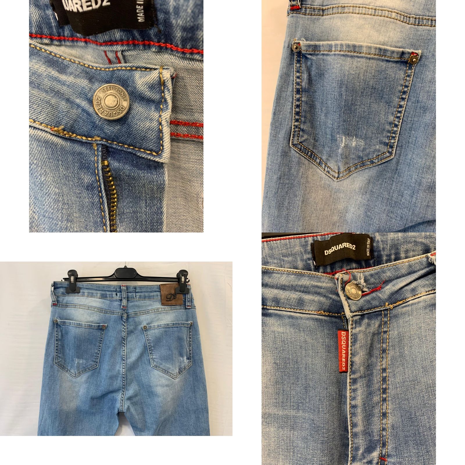 Dsquared2 Dsquared2 Jeans Mens 37x30 Skinny Distressed Light Wash Made Italy D2 Stained#P5 Size US 36 / EU 52 - 8 Thumbnail
