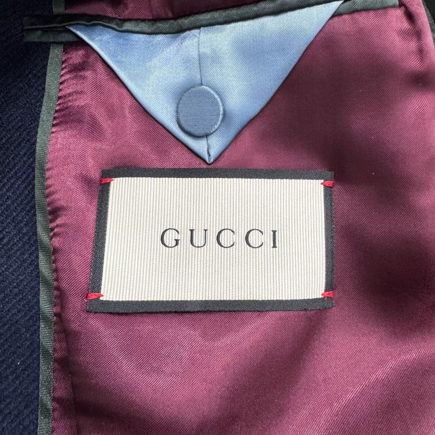 Gucci gucci blue wool suit jacket size 48. Size US L / EU 52-54 / 3 - 3 Thumbnail