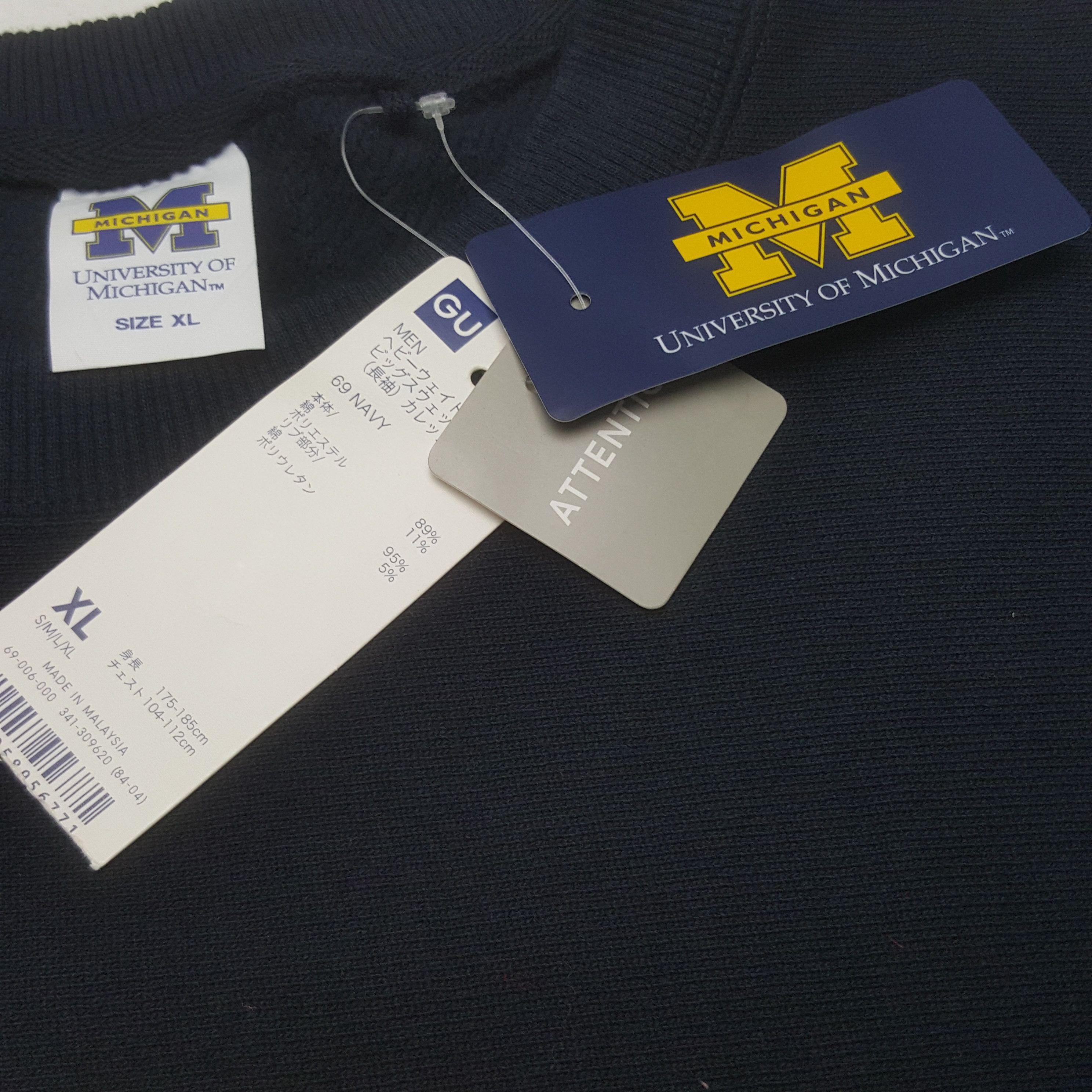 GU Vintage Michigan University Promo Sweatshirt C324N13 Size US L / EU 52-54 / 3 - 6 Thumbnail