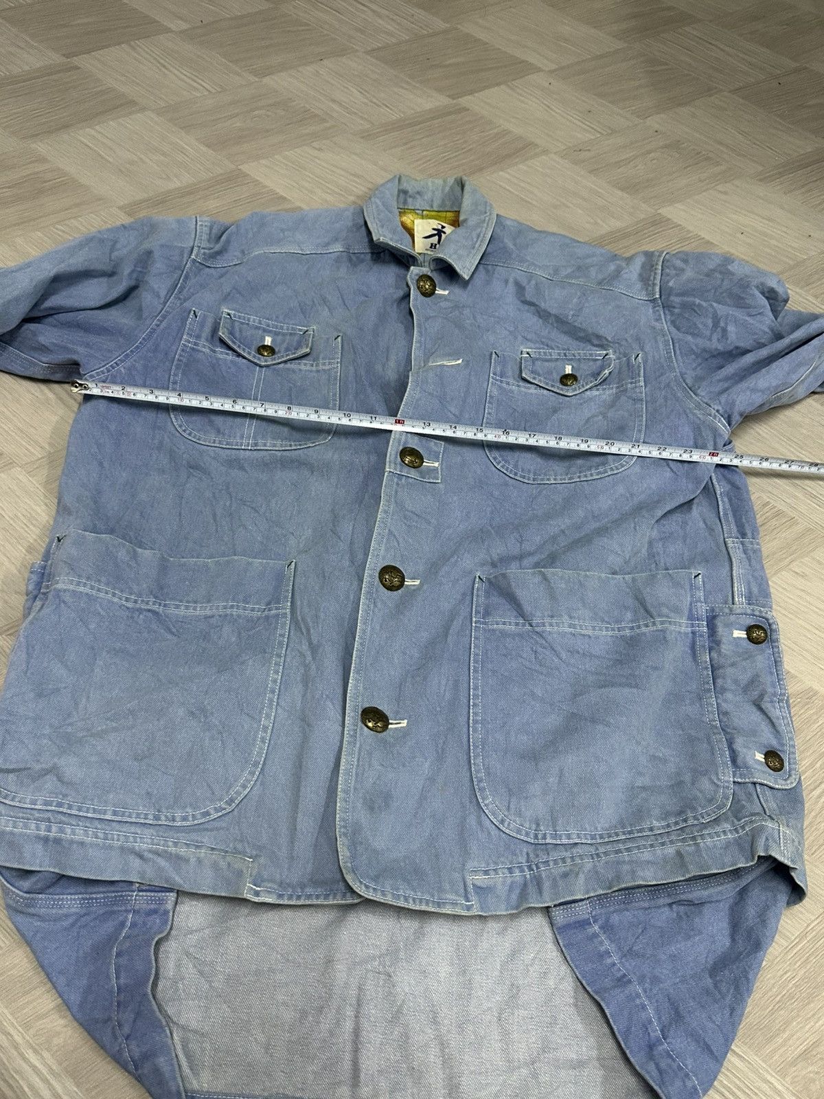 Hai Sporting Gear × Issey Miyake 1990 - Hai Sporting Gear Denim Cargo Jacket (Issey Miyake) Size US XL / EU 56 / 4 - 18 Thumbnail
