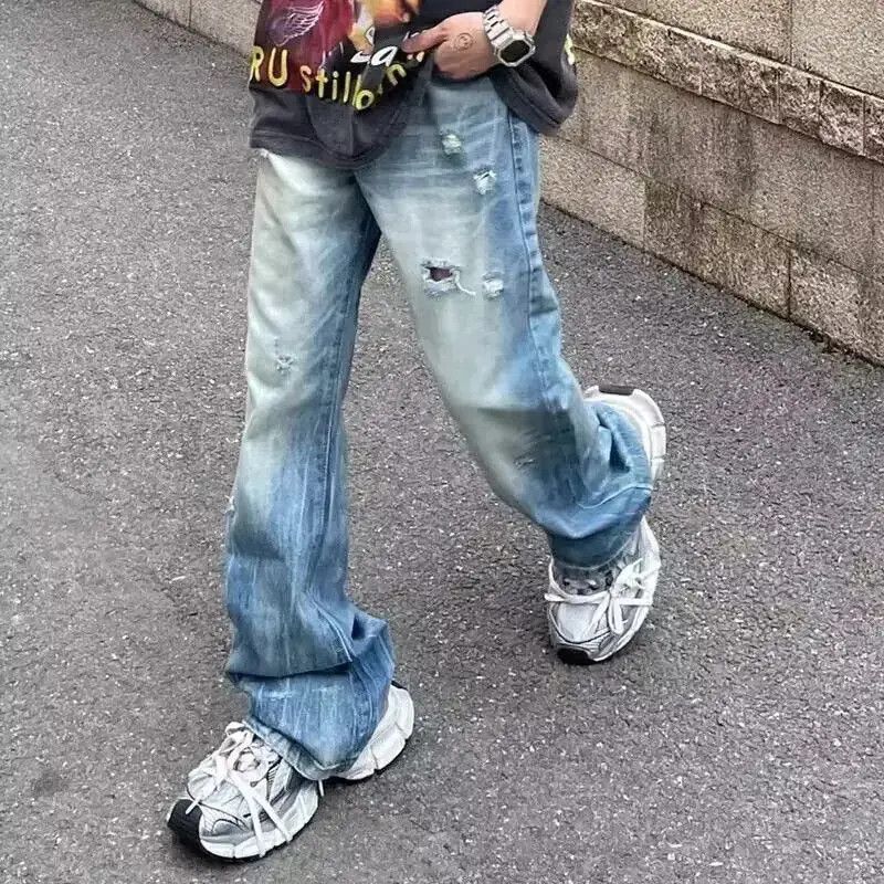 Japanese Brand Vintage washed ripped micro-flare jeans Size US 30 / EU 46 - 5 Thumbnail