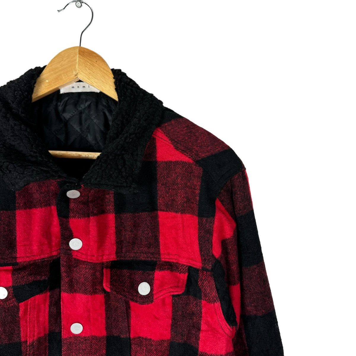 Japanese Brand ☀️MNML BIKERS RED TARTAN BUTTON JACKET Size US L / EU 52-54 / 3 - 3 Thumbnail