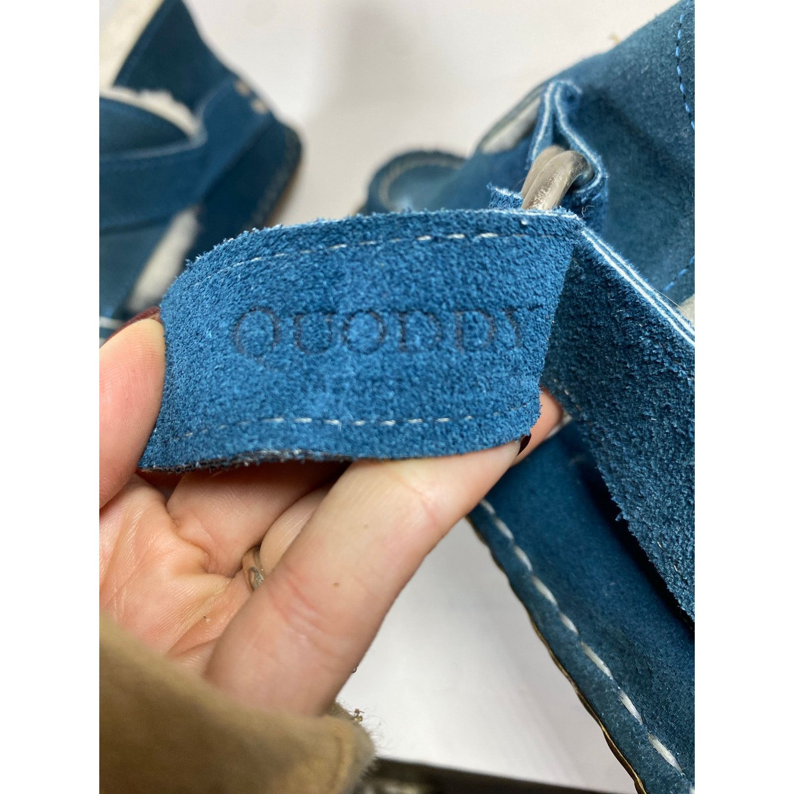 Quoddy Quoddy Ring Suede Sheepskin Lined Blue Boot 9.5W Size US 9.5 / IT 39.5 - 2 Thumbnail
